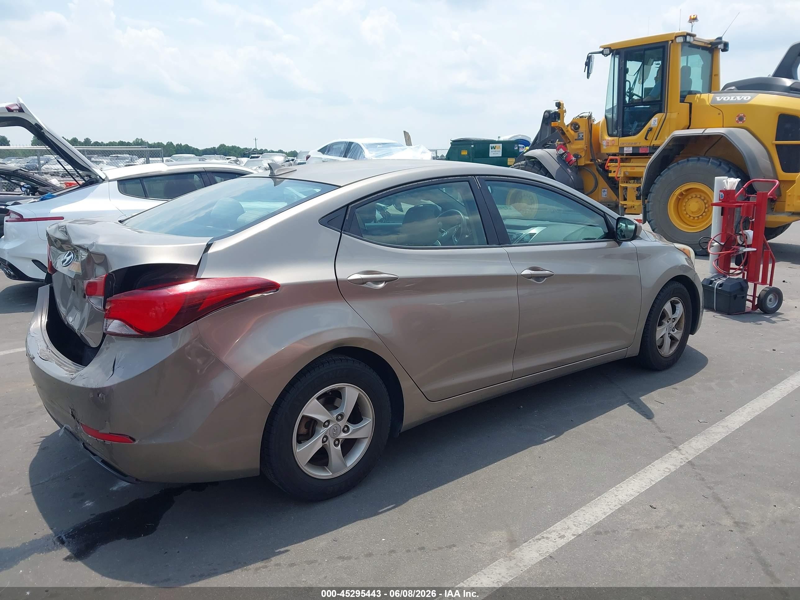 2014 Hyundai Elantra Se Gray vin: 5NPDH4AE3EH477088