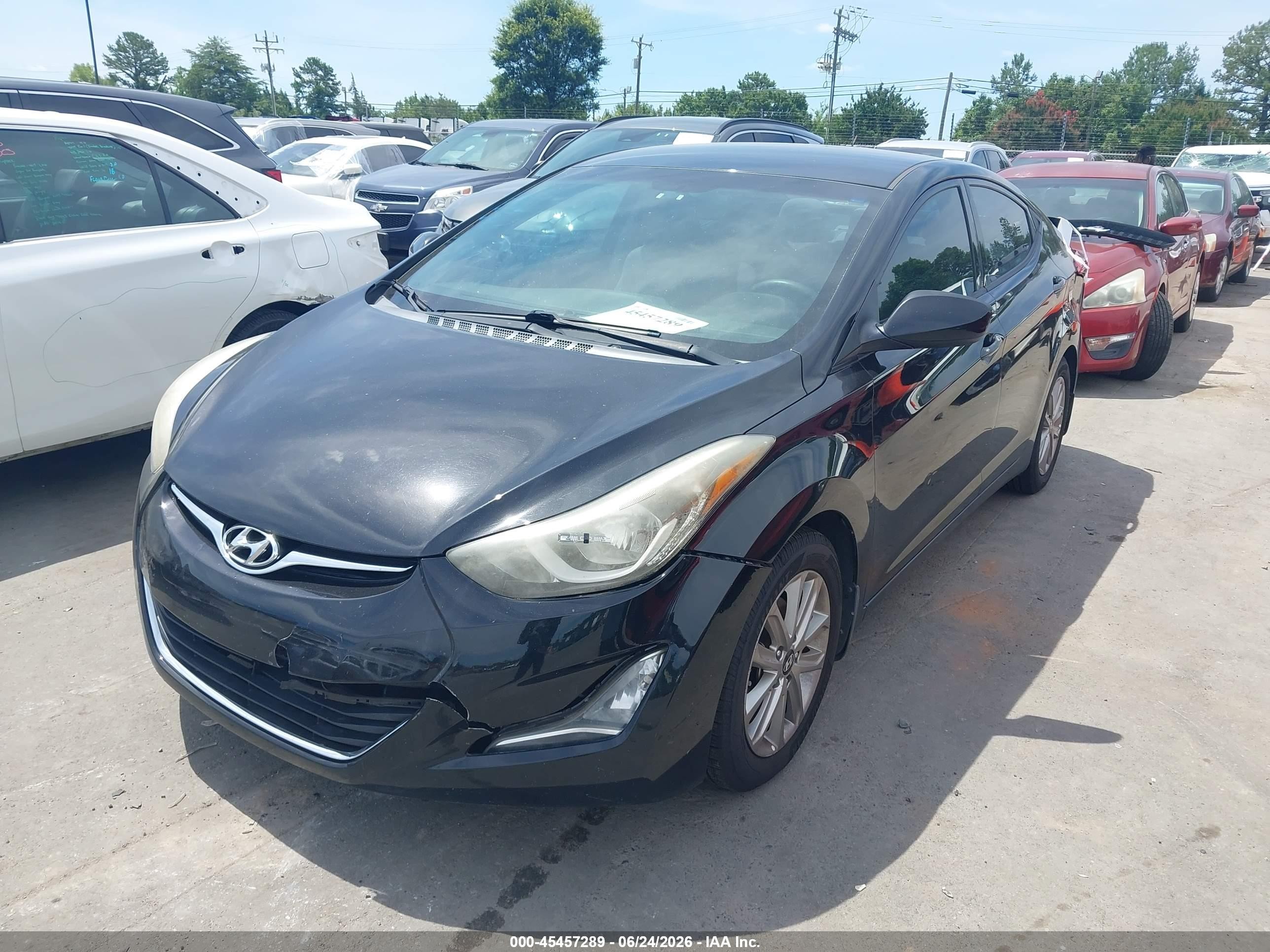 2014 Hyundai Elantra Se Black vin: 5NPDH4AE3EH481464