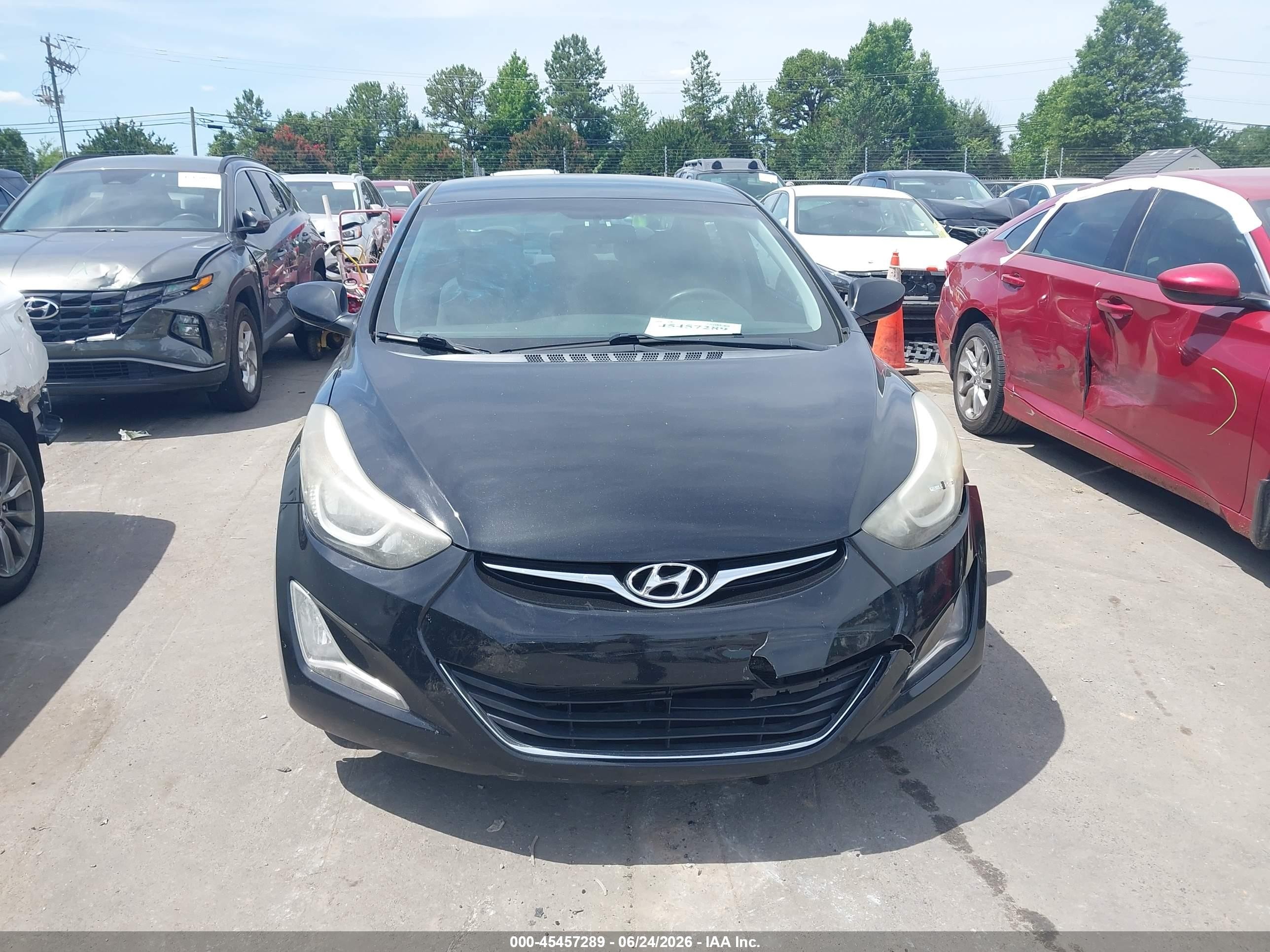 2014 Hyundai Elantra Se Black vin: 5NPDH4AE3EH481464