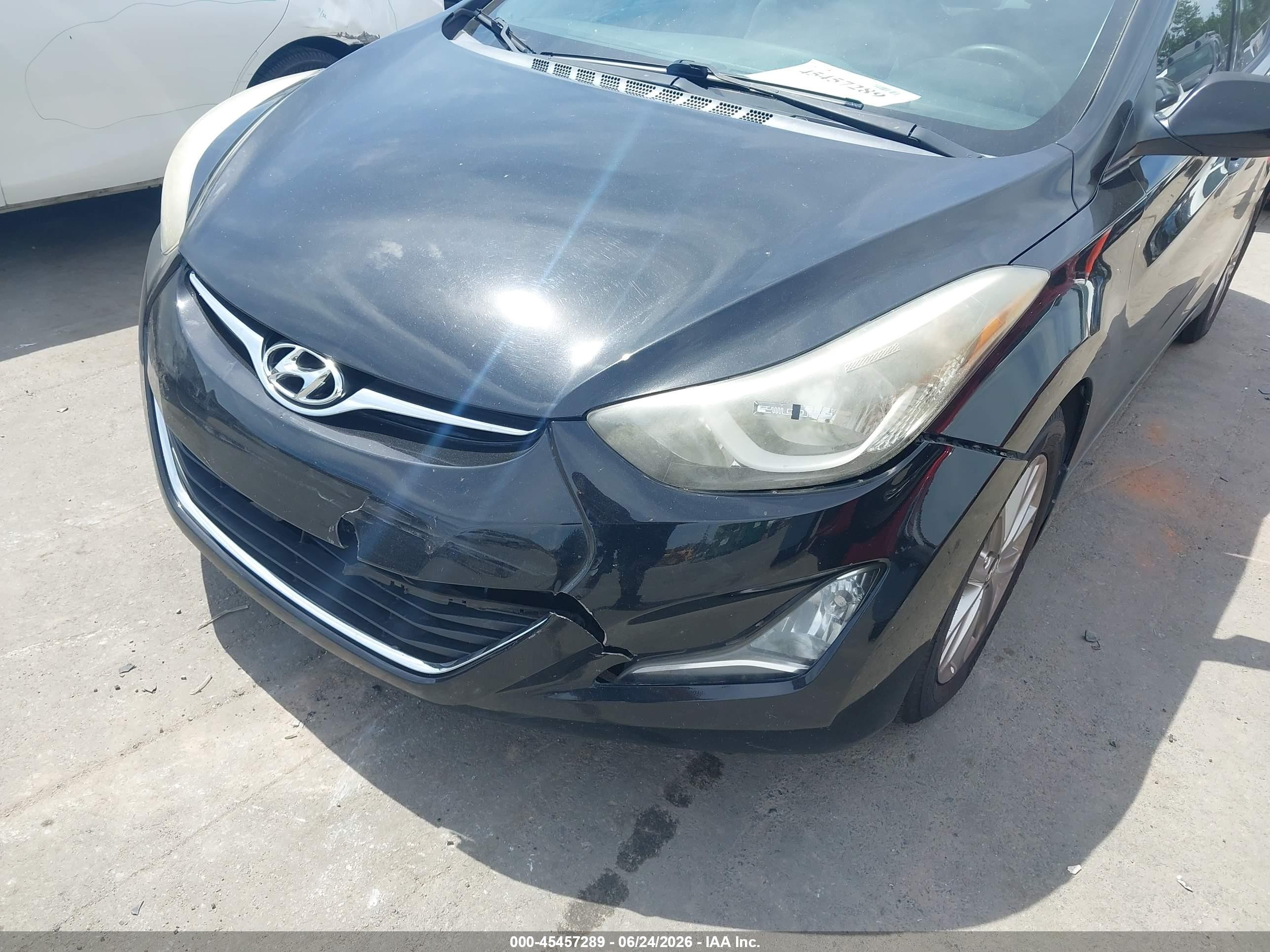 2014 Hyundai Elantra Se Black vin: 5NPDH4AE3EH481464