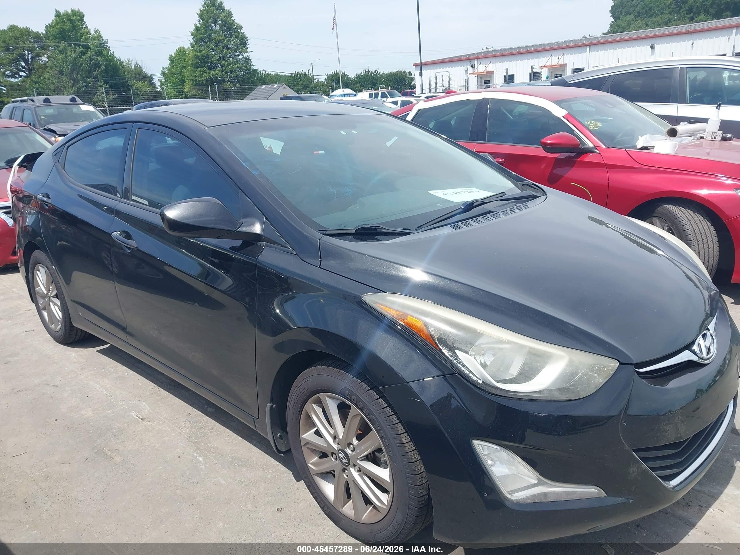2014 Hyundai Elantra Se Black vin: 5NPDH4AE3EH481464