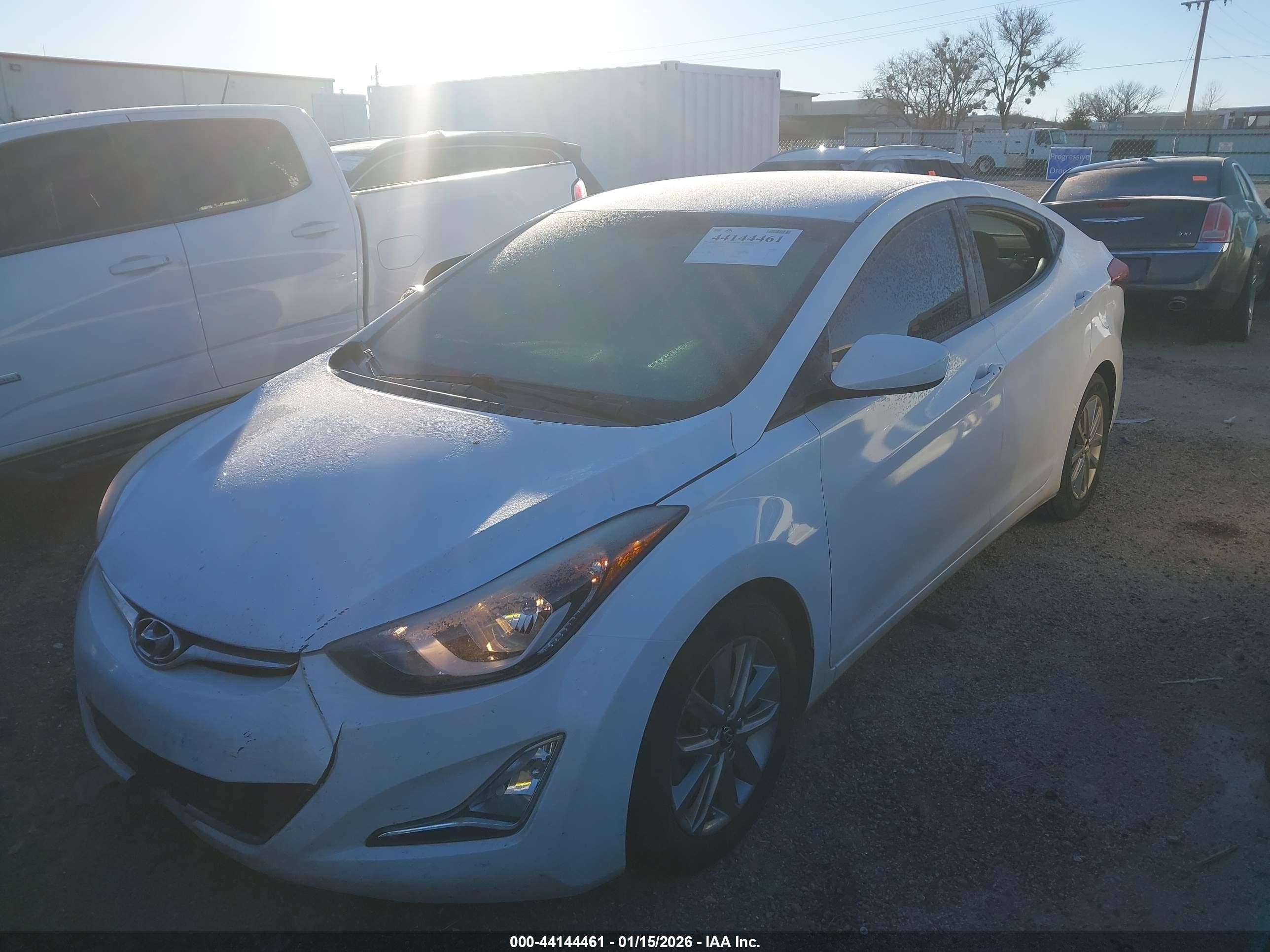2014 Hyundai Elantra Se White vin: 5NPDH4AE3EH484249