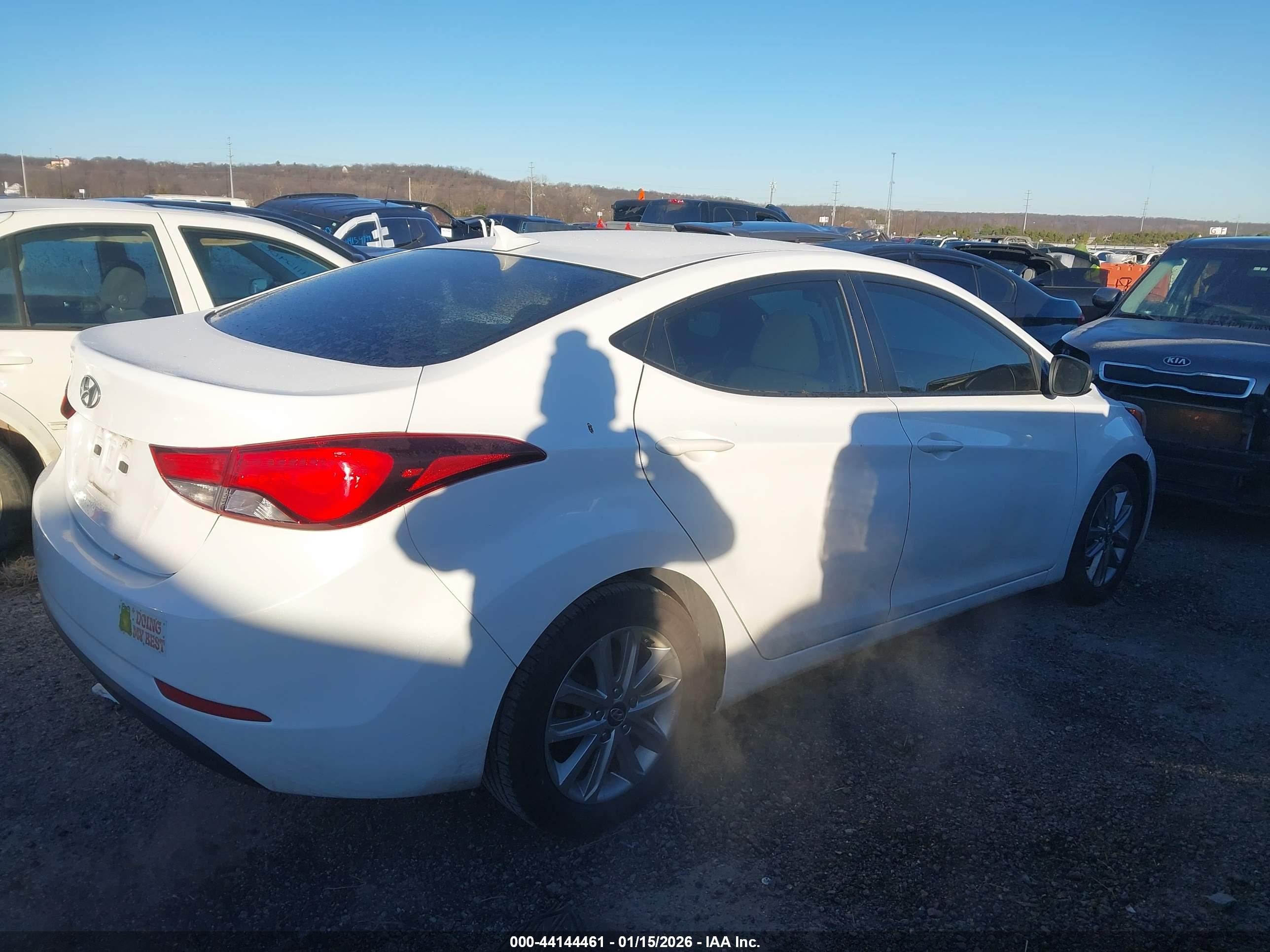 2014 Hyundai Elantra Se White vin: 5NPDH4AE3EH484249