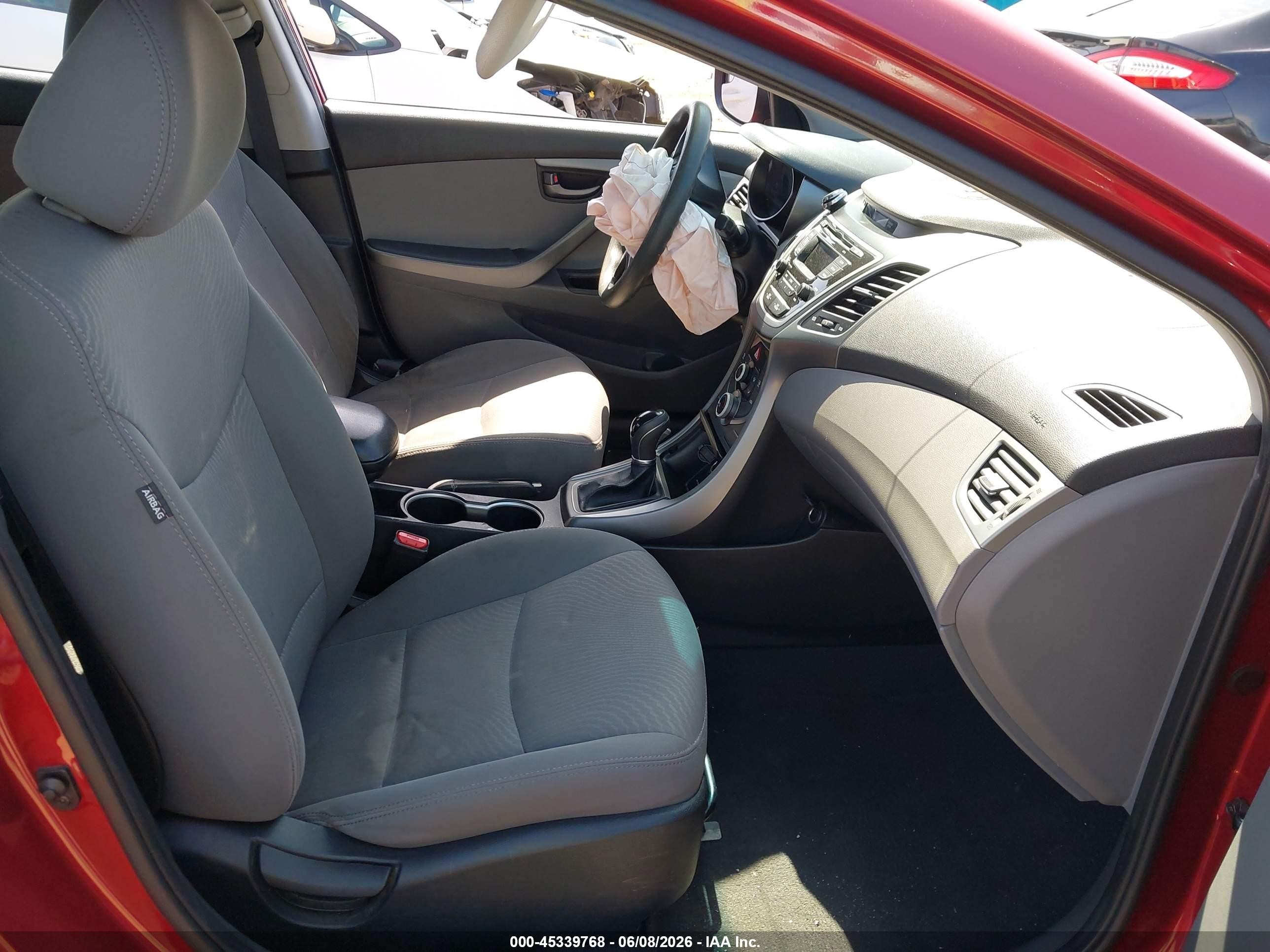 2014 Hyundai Elantra Se Red vin: 5NPDH4AE3EH486020