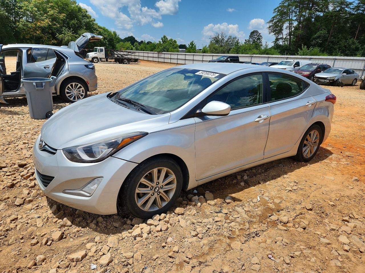 2014 Hyun Elantra Se Silver vin: 5NPDH4AE3EH488253