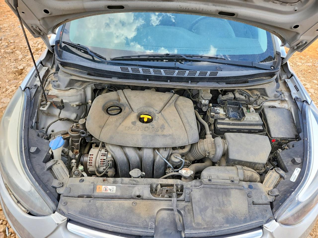 2014 Hyun Elantra Se Silver vin: 5NPDH4AE3EH488253