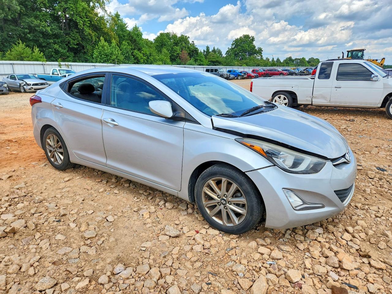 2014 Hyun Elantra Se Silver vin: 5NPDH4AE3EH488253
