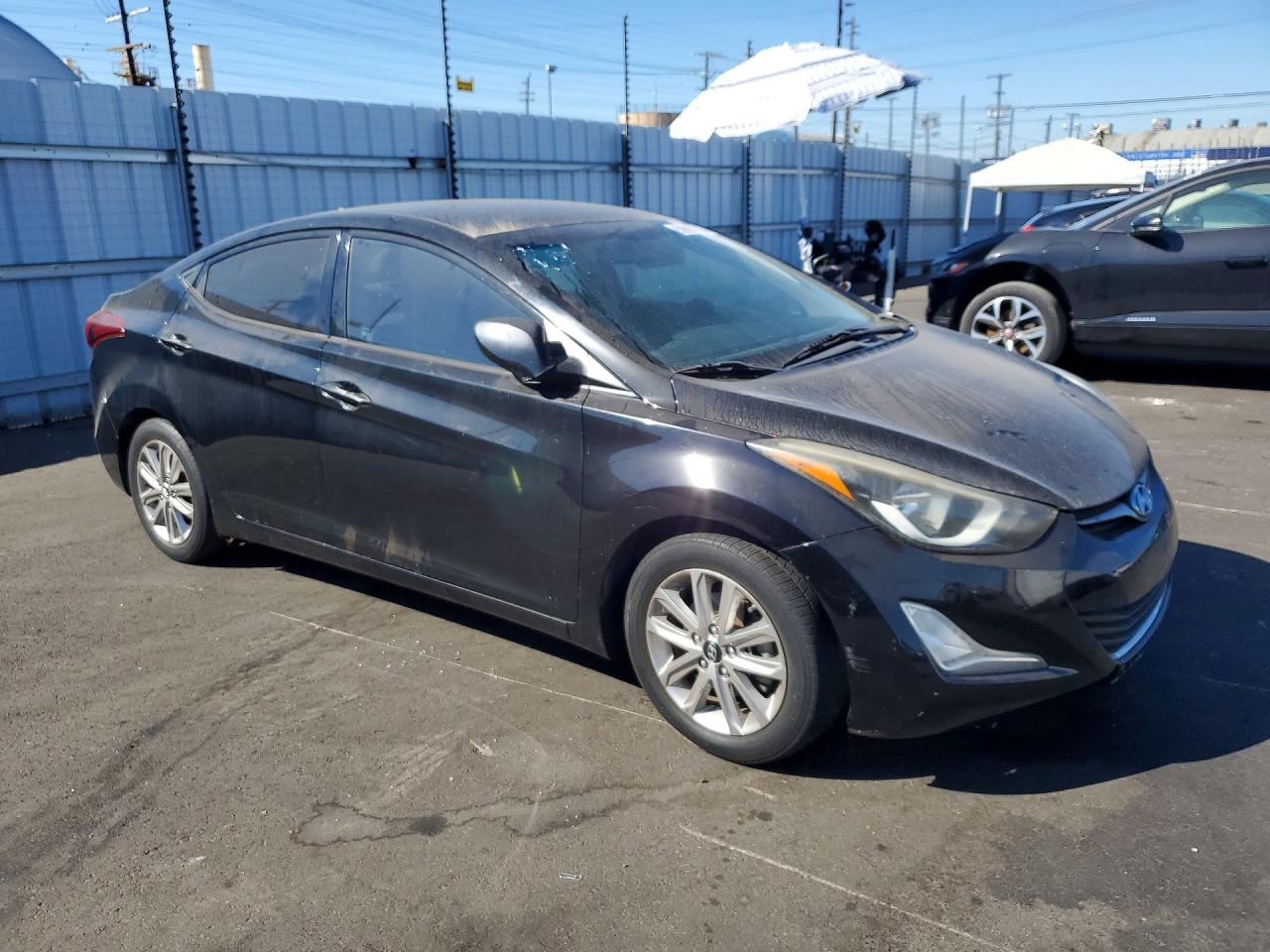 2014 Hyundai Elantra Black vin: 5NPDH4AE3EH497616