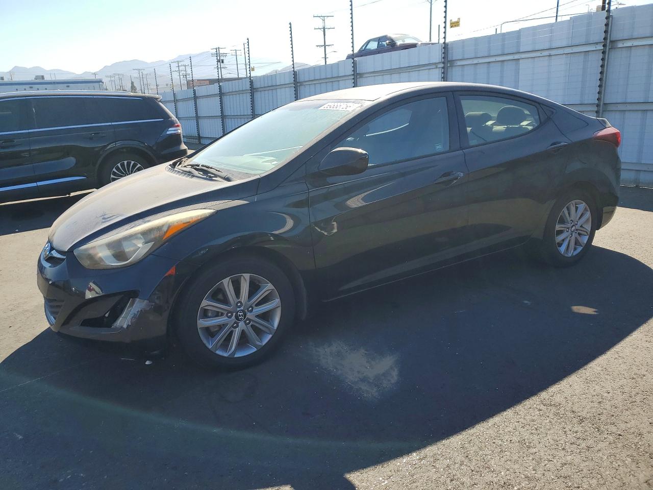 2014 Hyundai Elantra Black vin: 5NPDH4AE3EH497616