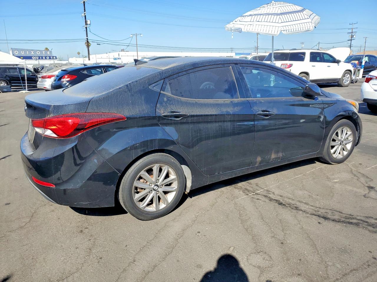 2014 Hyundai Elantra Black vin: 5NPDH4AE3EH497616