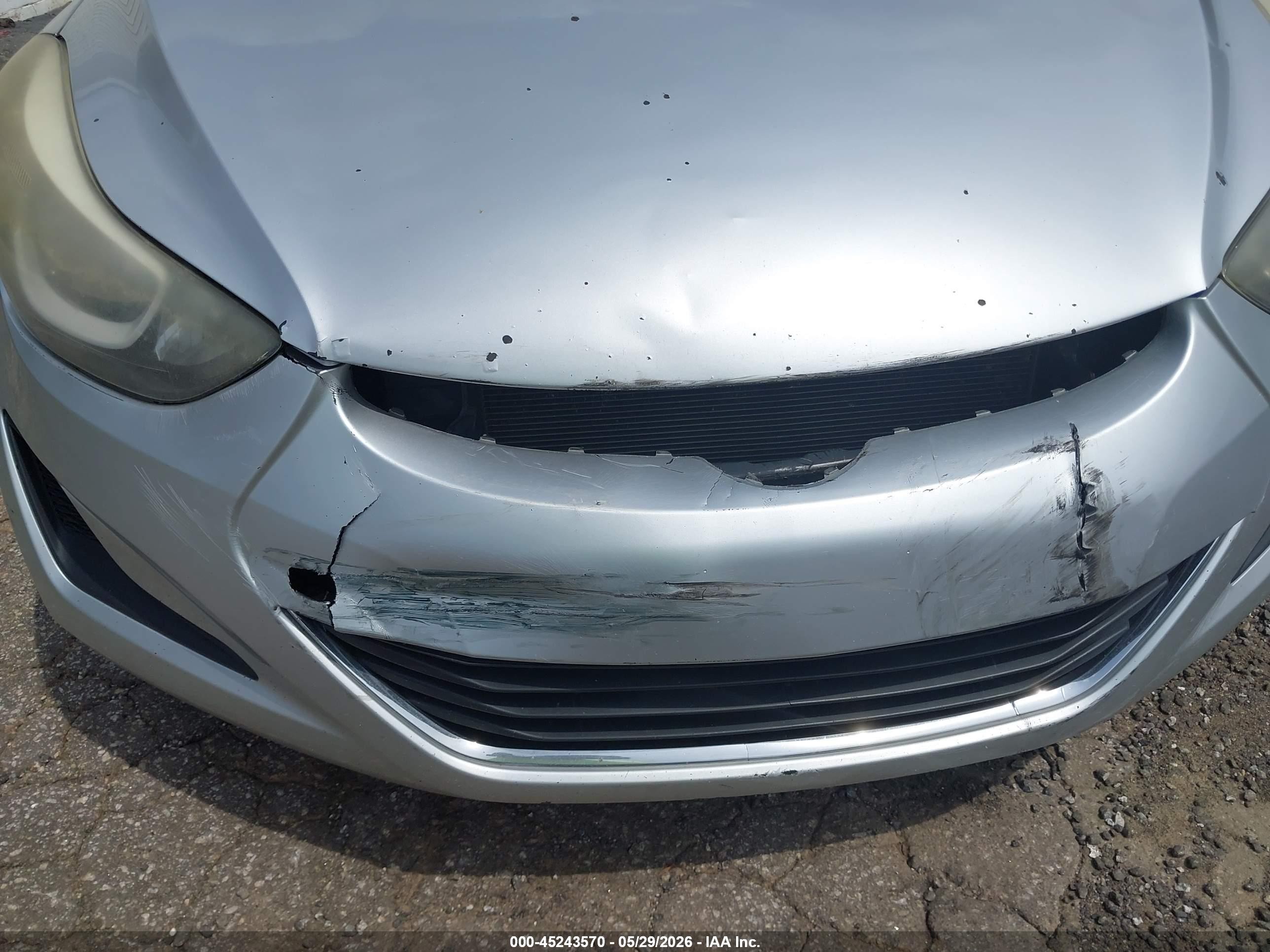 2014 Hyundai Elantra Se Silver vin: 5NPDH4AE3EH498913