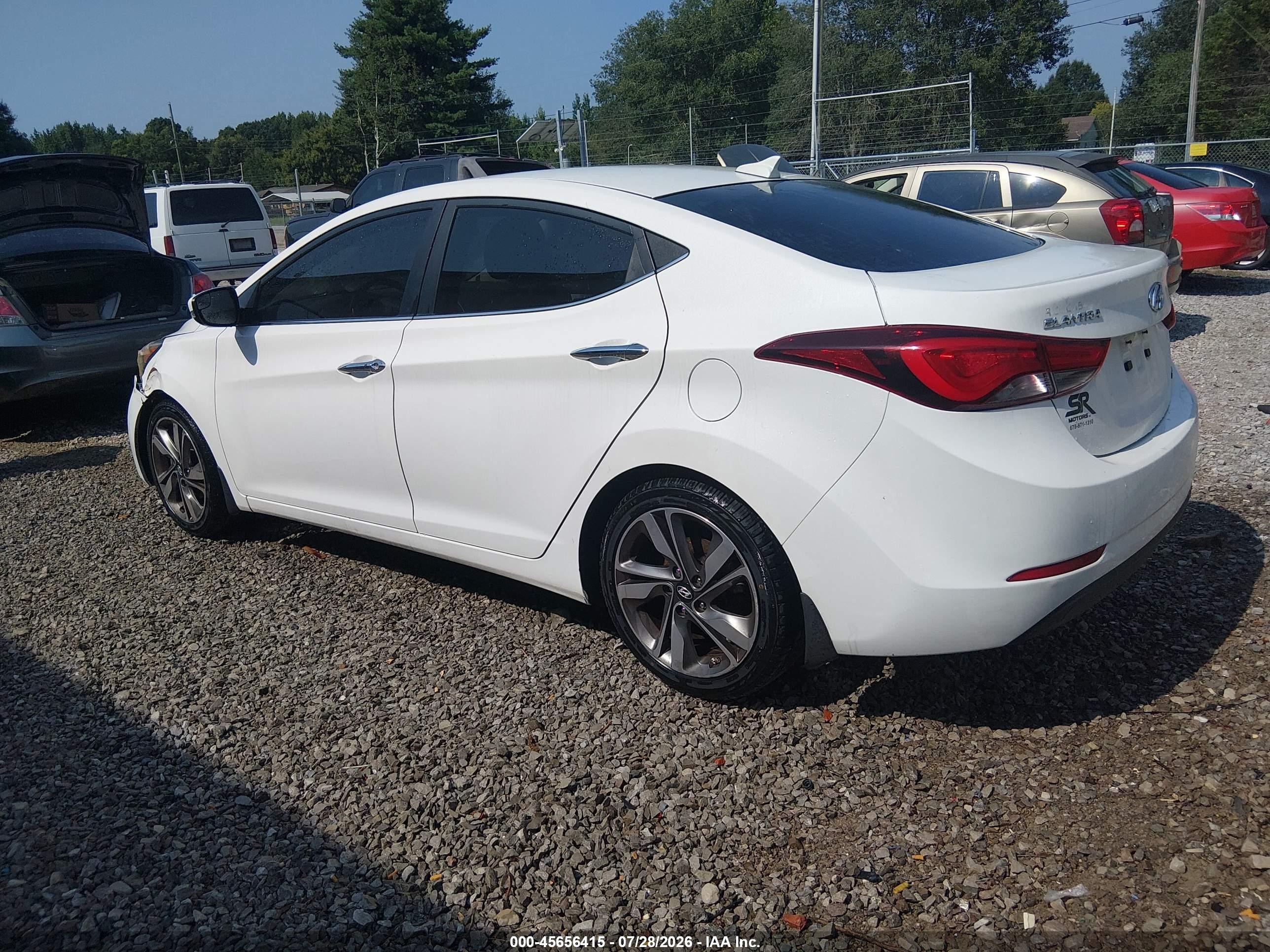 2014 Hyundai Elantra Limited White vin: 5NPDH4AE3EH510221