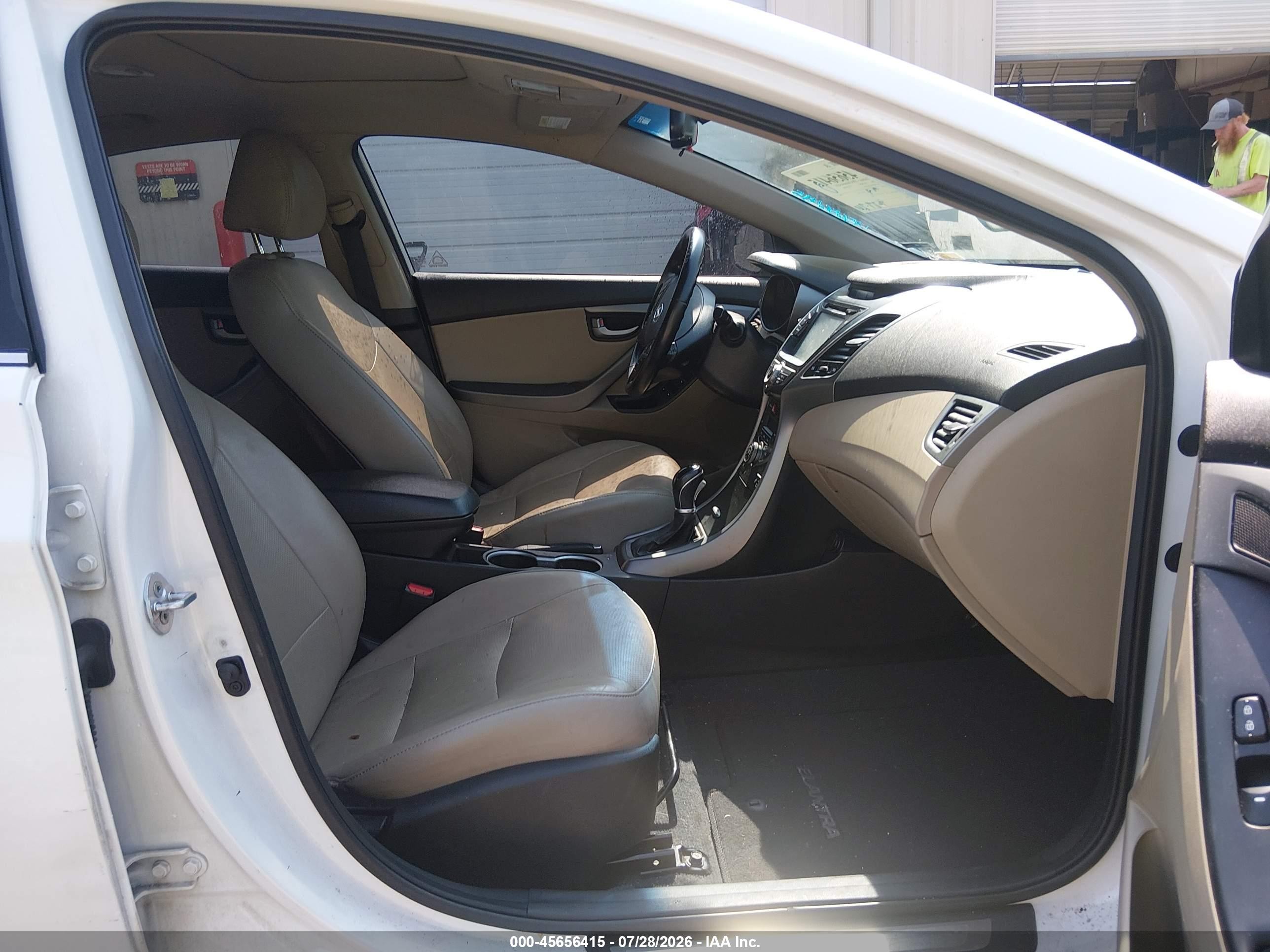 2014 Hyundai Elantra Limited White vin: 5NPDH4AE3EH510221