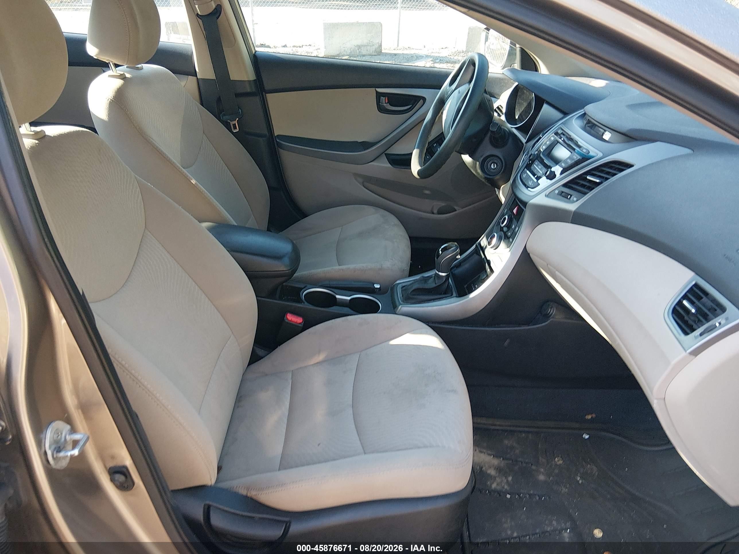 2014 Hyundai Elantra Se Brown vin: 5NPDH4AE3EH520019