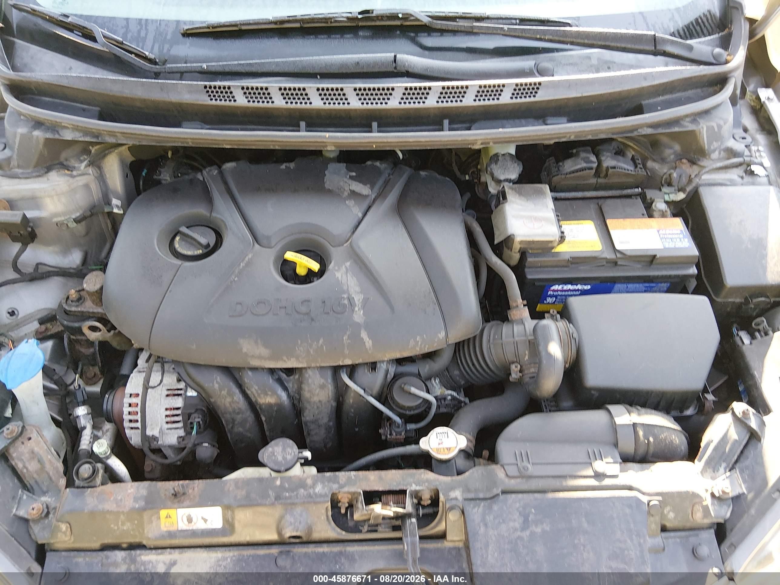 2014 Hyundai Elantra Se Brown vin: 5NPDH4AE3EH520019
