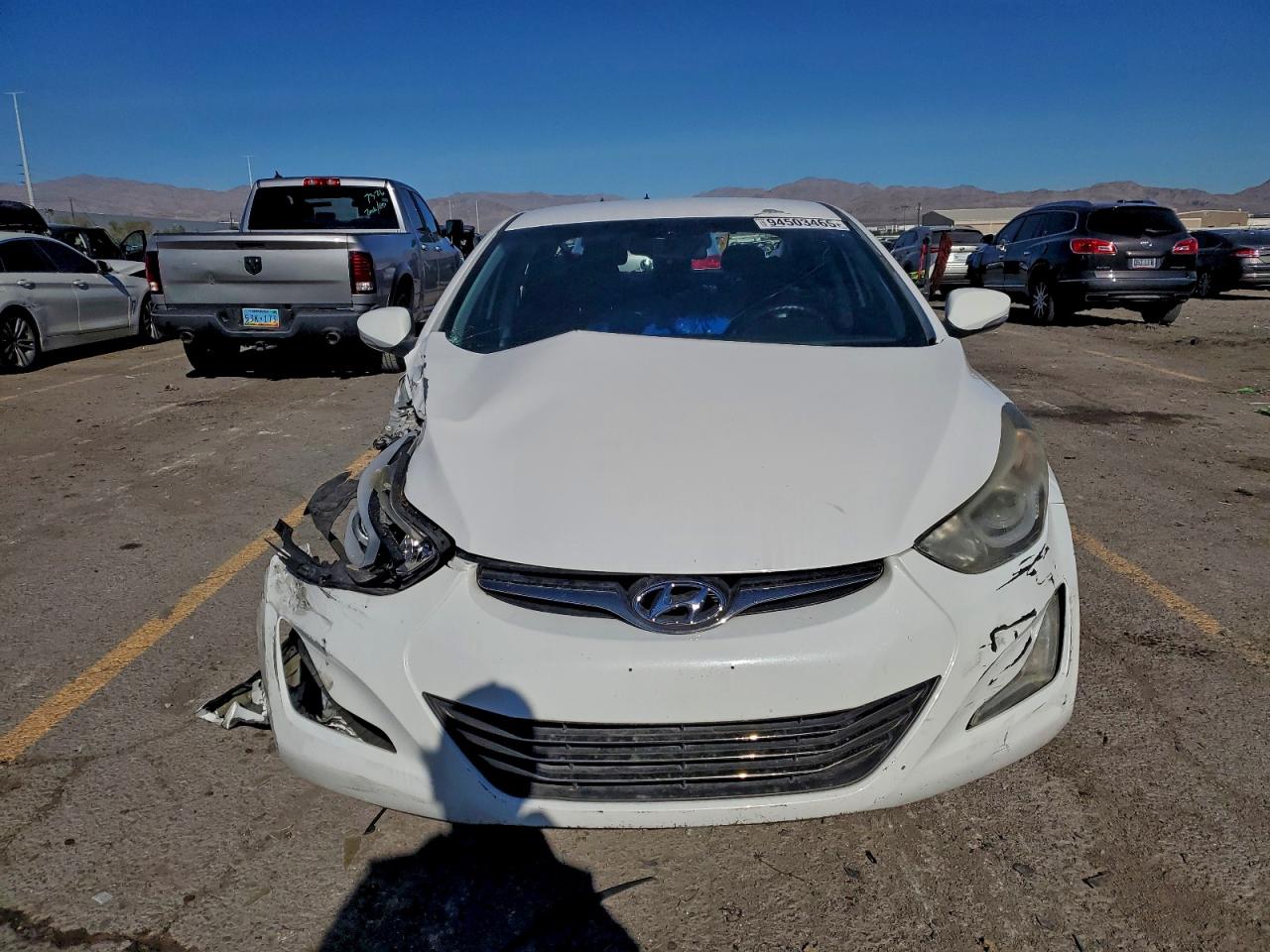 2014 Hyundai Elantra Белый vin: 5NPDH4AE3EH521395