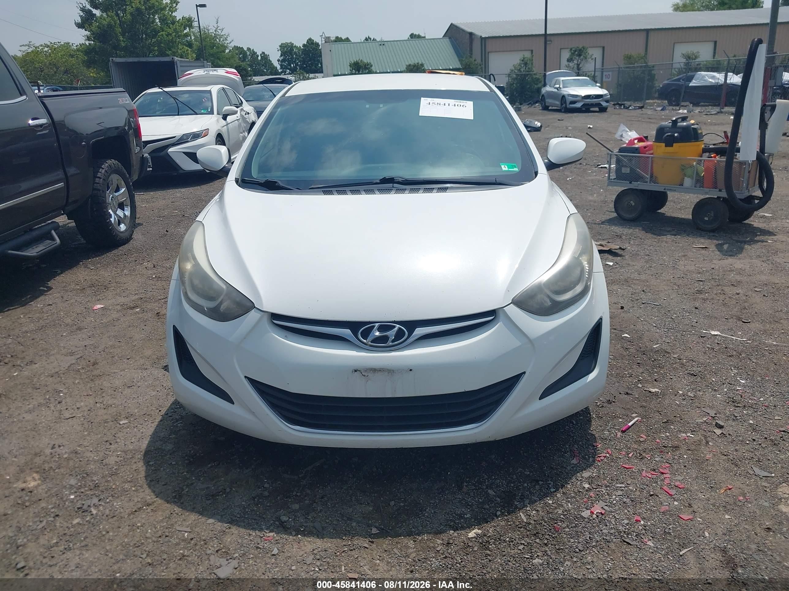 2014 Hyundai Elantra Se White vin: 5NPDH4AE3EH525785