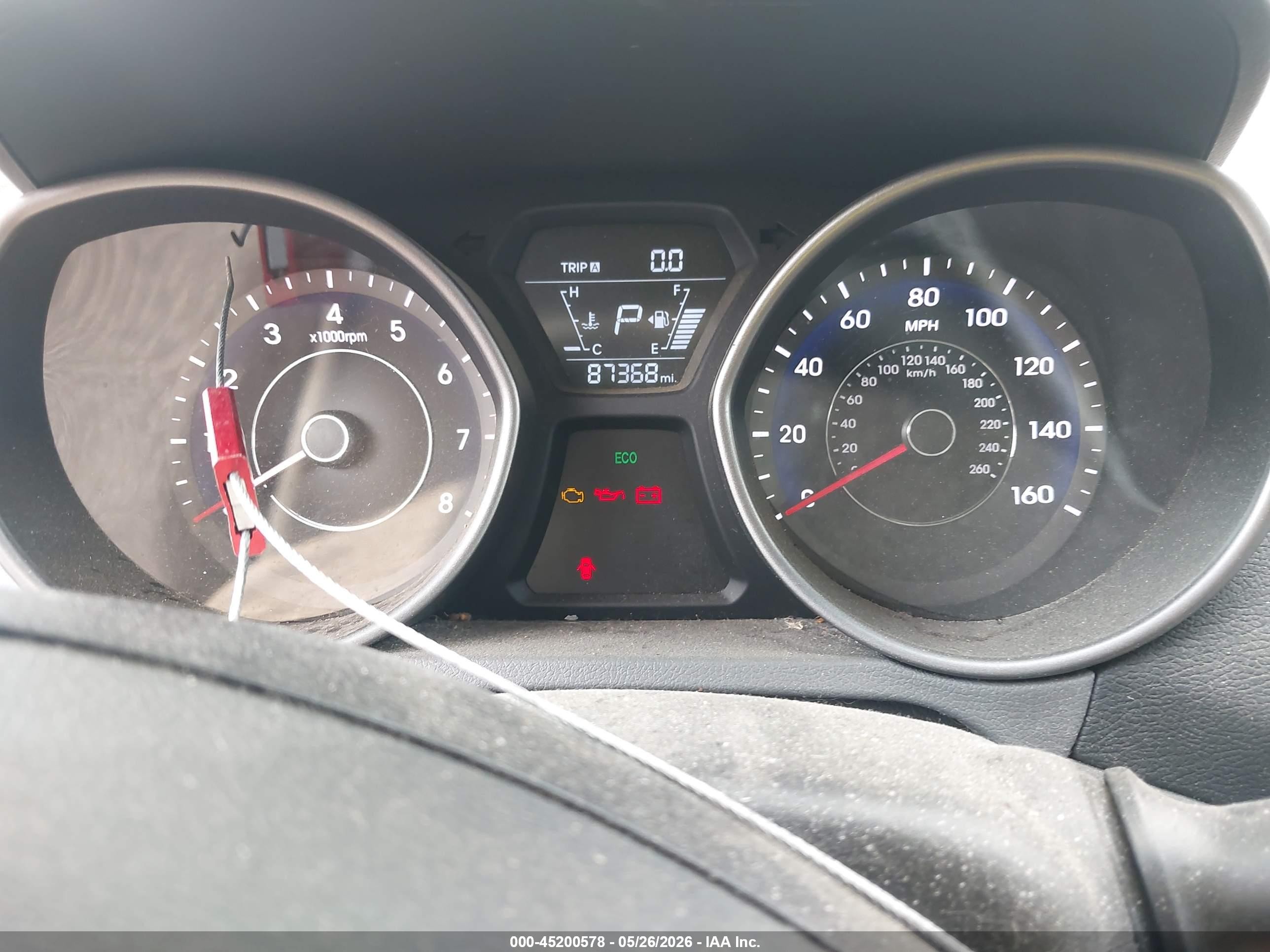 2014 Hyundai Elantra Se Red vin: 5NPDH4AE3EH530131