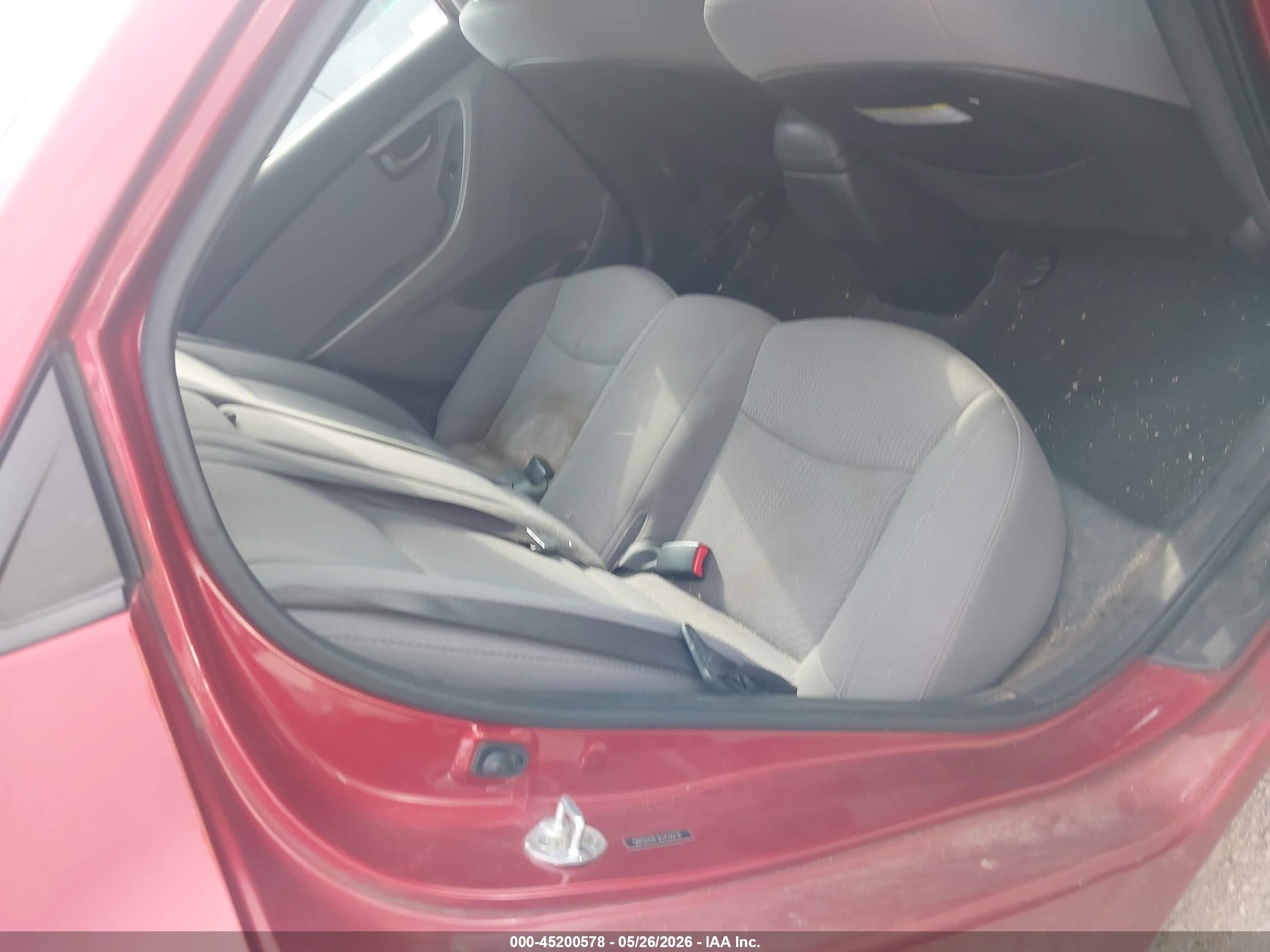 2014 Hyundai Elantra Se Red vin: 5NPDH4AE3EH530131
