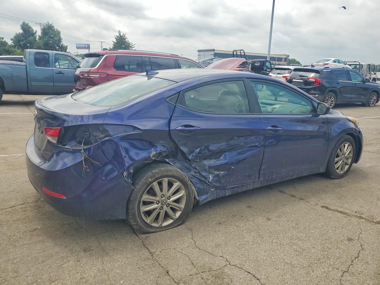2014 Hyundai Elantra Se Синий vin: 5NPDH4AE3EH537760