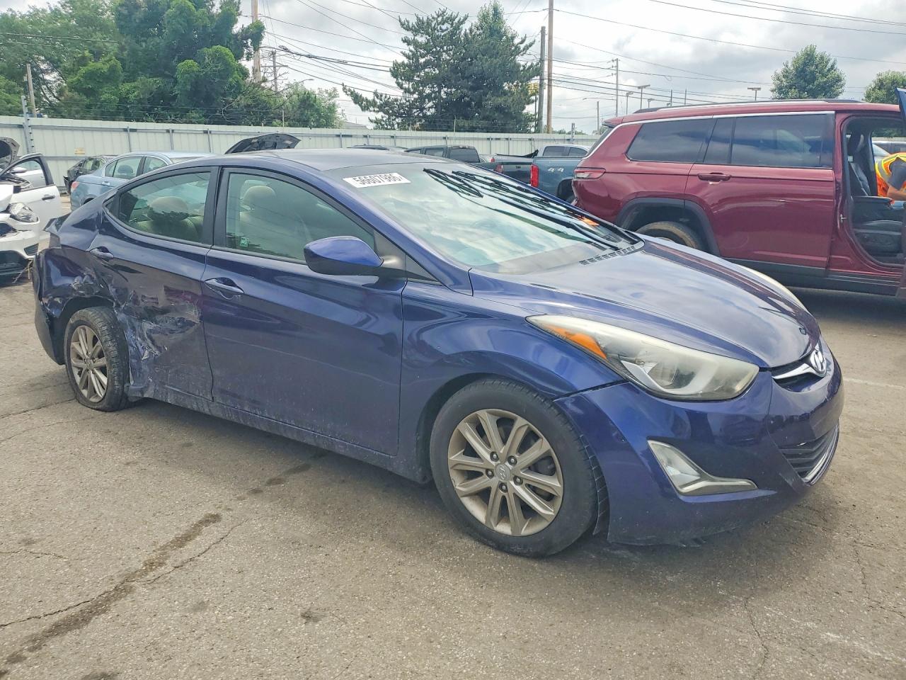 2014 Hyundai Elantra Se Синий vin: 5NPDH4AE3EH537760