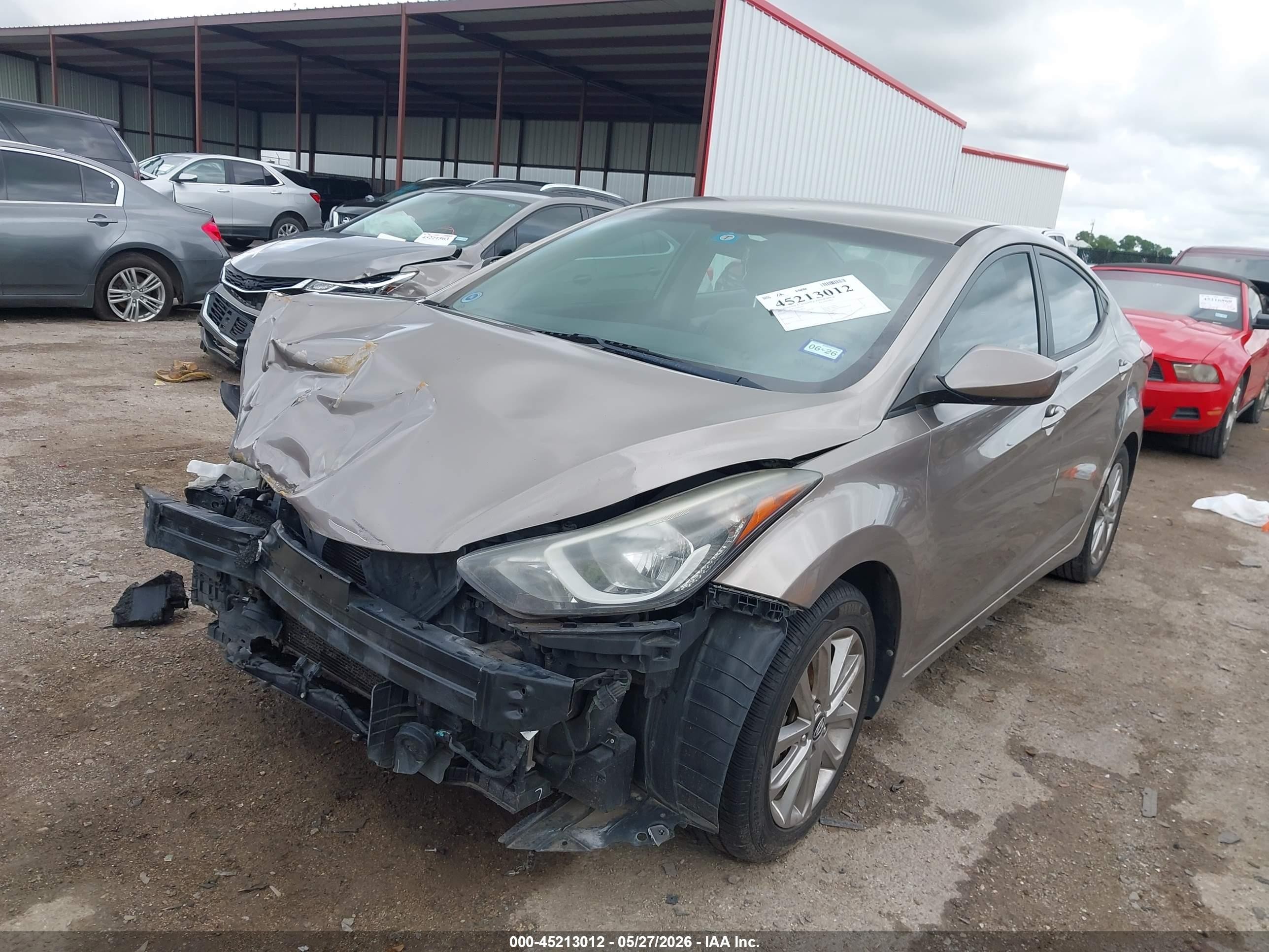 2014 Hyundai Elantra Se Бежевый vin: 5NPDH4AE3EH538665