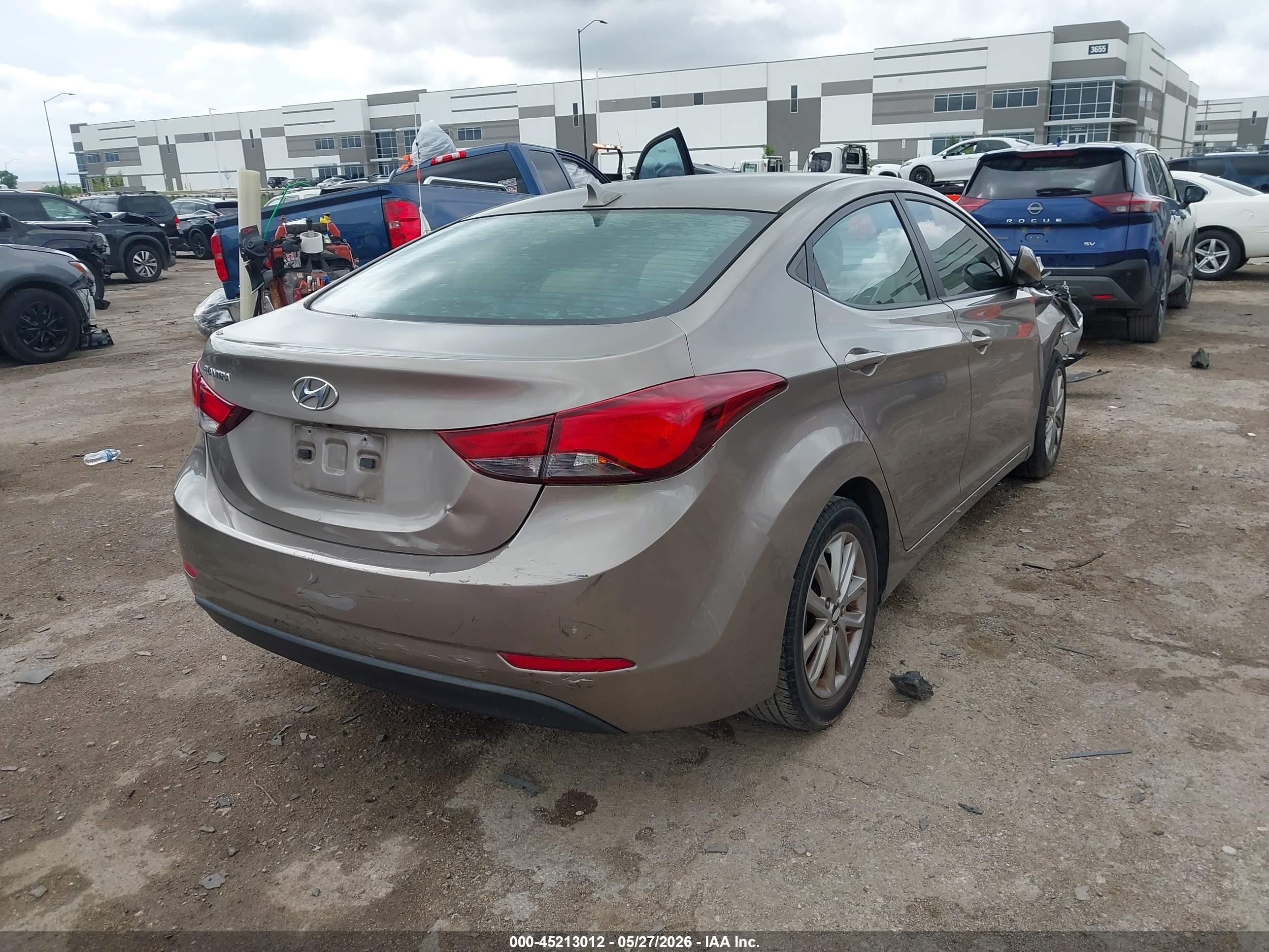 2014 Hyundai Elantra Se Бежевый vin: 5NPDH4AE3EH538665