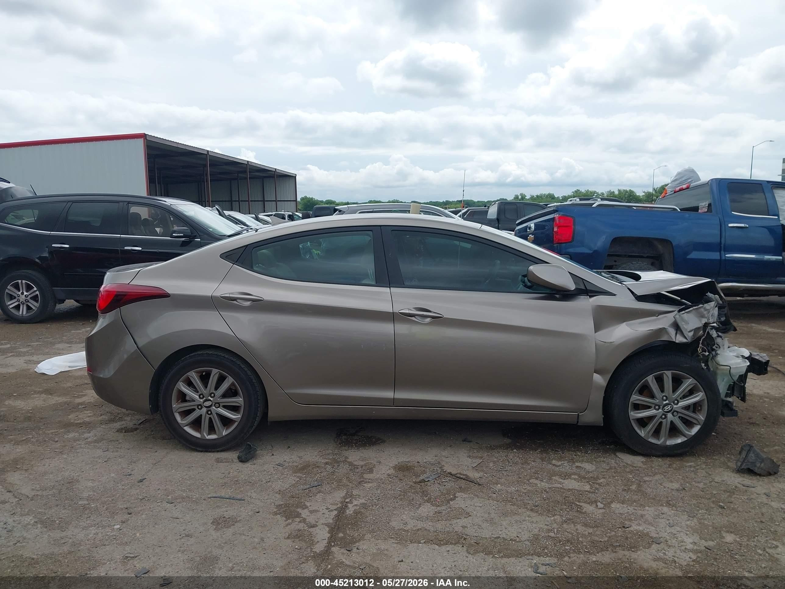 2014 Hyundai Elantra Se Бежевый vin: 5NPDH4AE3EH538665