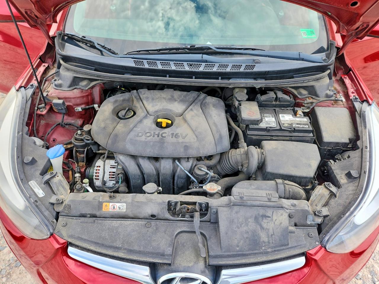 2014 Hyundai Elantra Se Red vin: 5NPDH4AE3EH539122