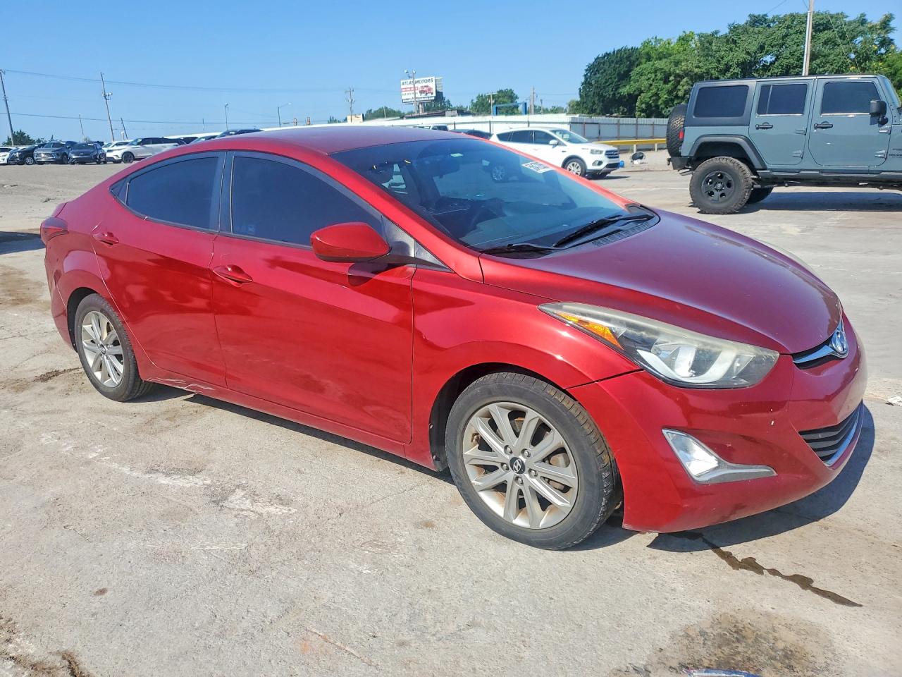 2014 Hyundai Elantra Se Red vin: 5NPDH4AE3EH539170