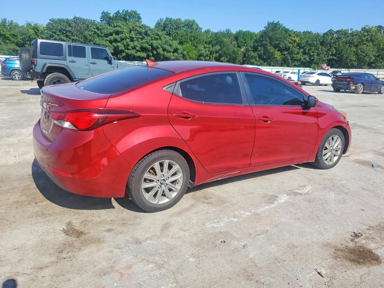 2014 Hyundai Elantra Se Red vin: 5NPDH4AE3EH539170