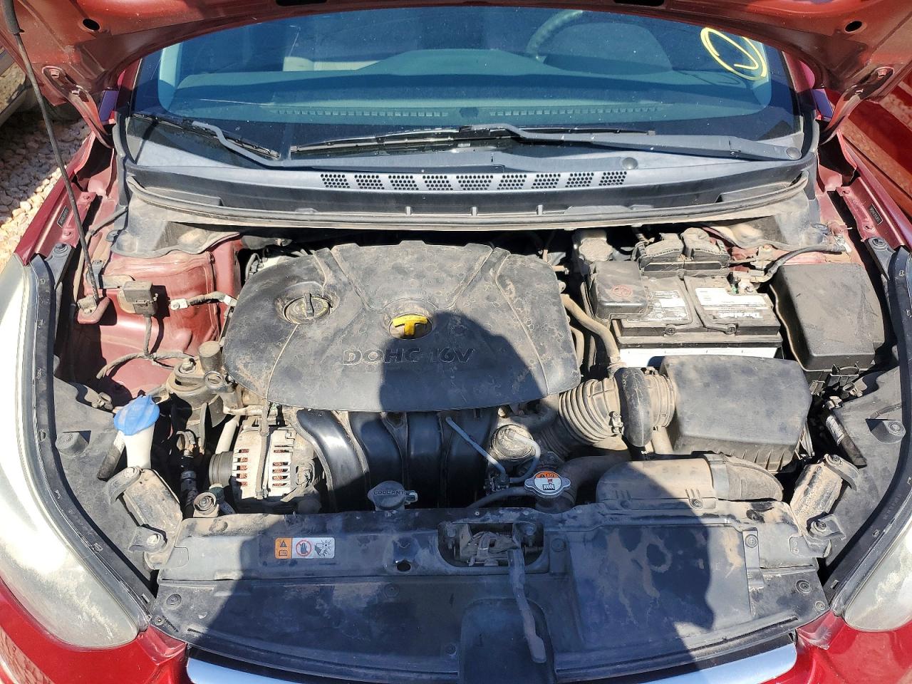 2014 Hyundai Elantra Se Red vin: 5NPDH4AE3EH539170