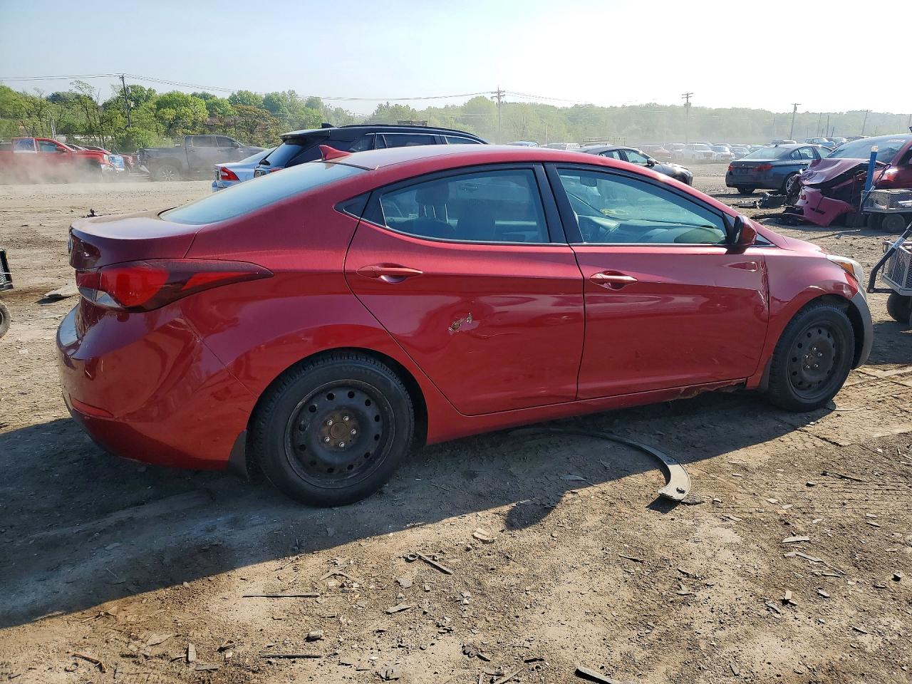 2014 Hyundai Elantra Se Red vin: 5NPDH4AE3EH541355