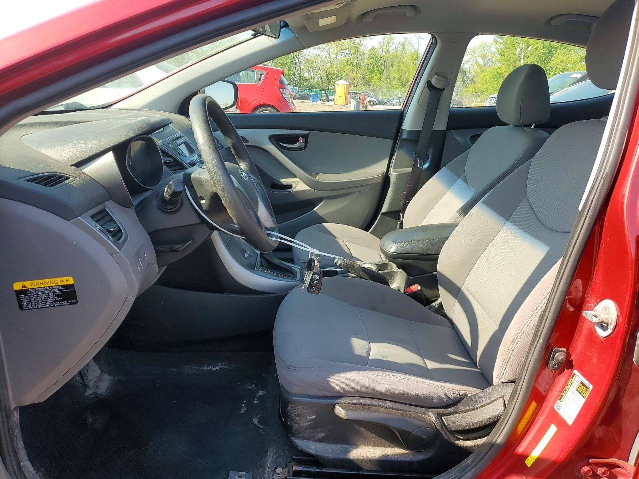 2014 Hyundai Elantra Se Red vin: 5NPDH4AE3EH541355