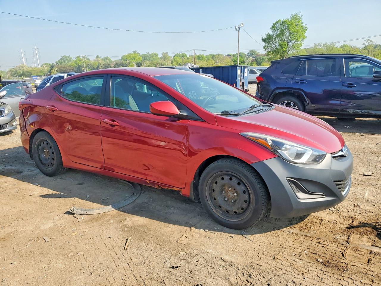 2014 Hyundai Elantra Se Red vin: 5NPDH4AE3EH541355