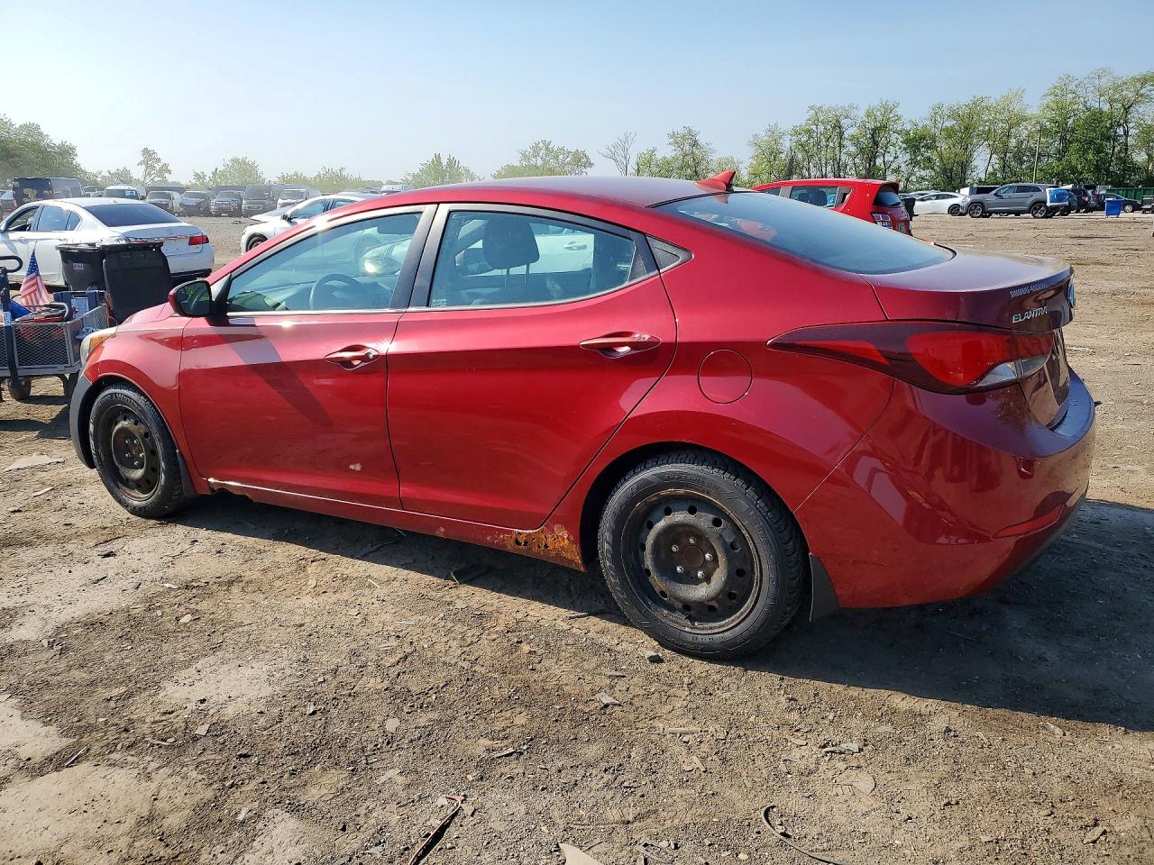 2014 Hyundai Elantra Se Red vin: 5NPDH4AE3EH541355