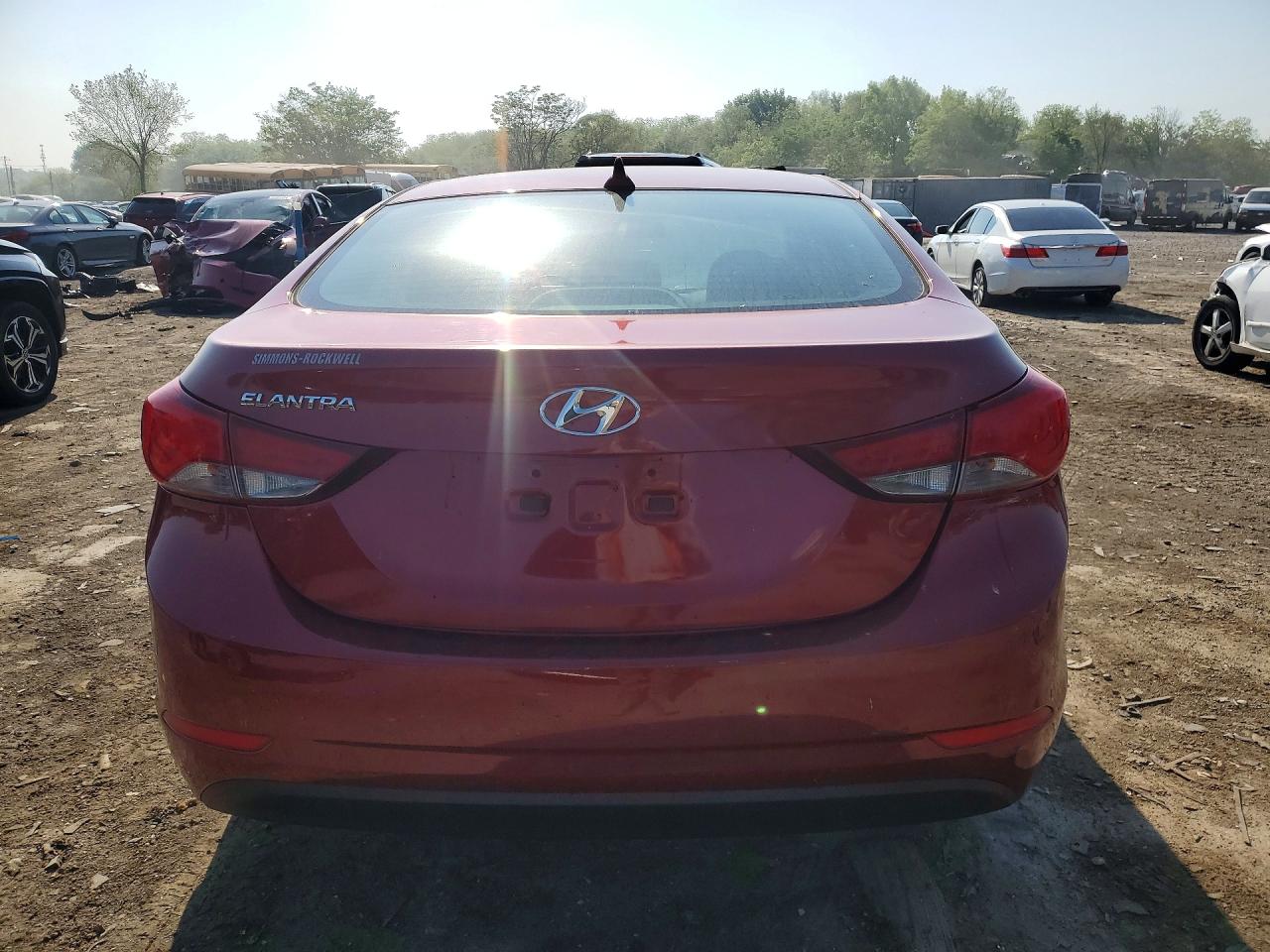 2014 Hyundai Elantra Se Red vin: 5NPDH4AE3EH541355