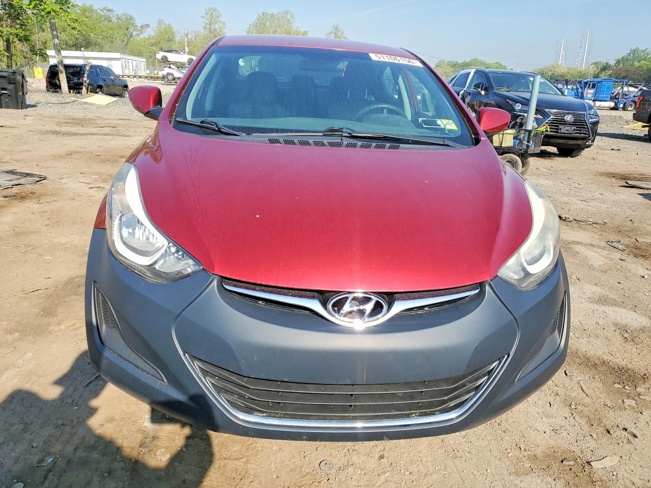 2014 Hyundai Elantra Se Red vin: 5NPDH4AE3EH541355