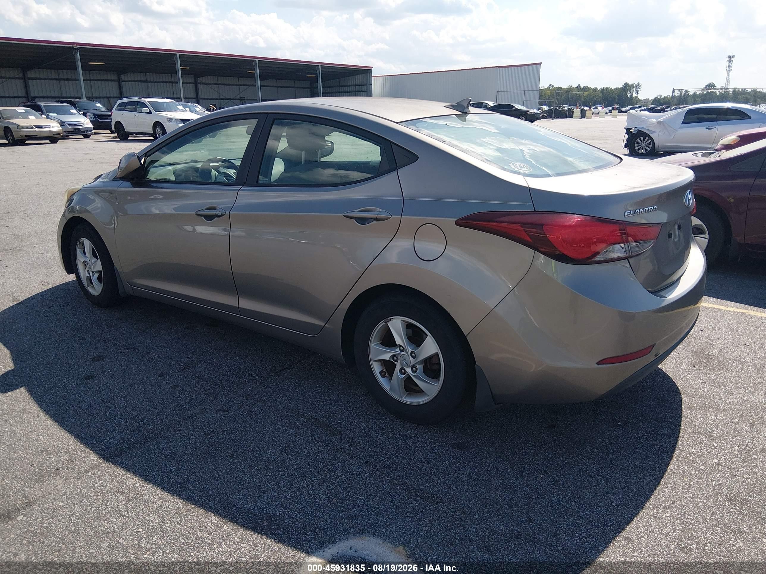 2014 Hyundai Elantra Se Brown vin: 5NPDH4AE3EH542974