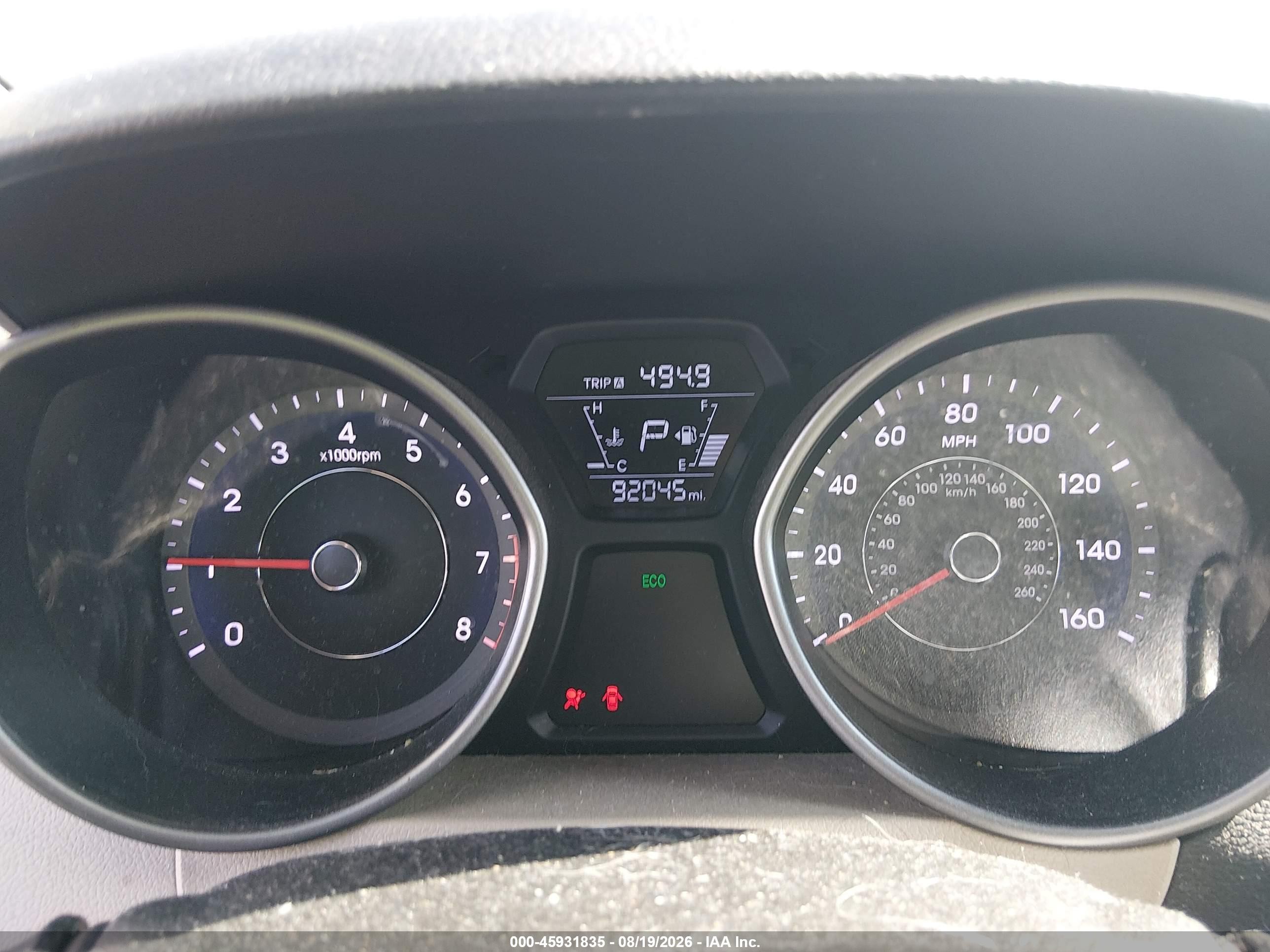 2014 Hyundai Elantra Se Brown vin: 5NPDH4AE3EH542974