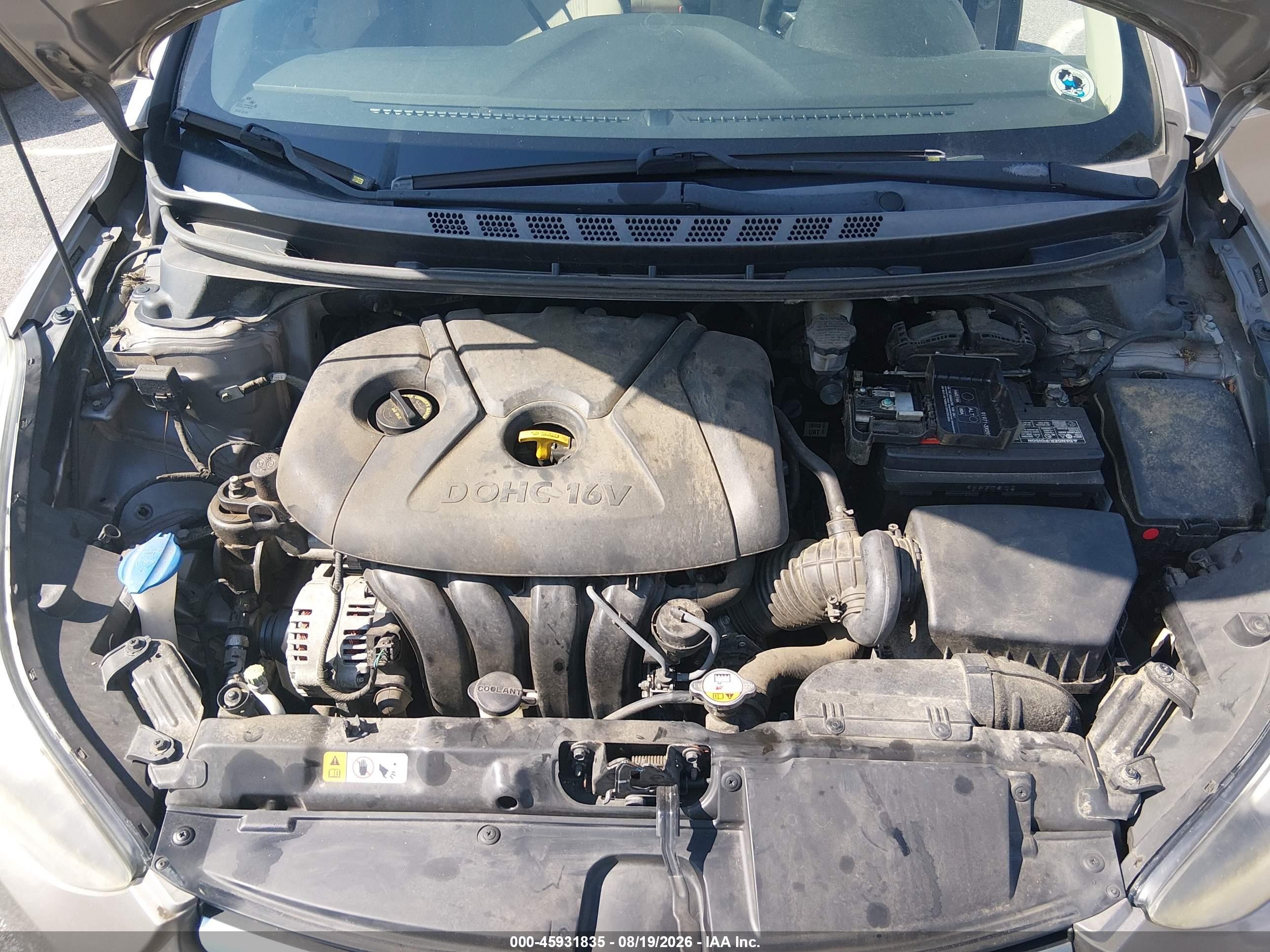 2014 Hyundai Elantra Se Brown vin: 5NPDH4AE3EH542974