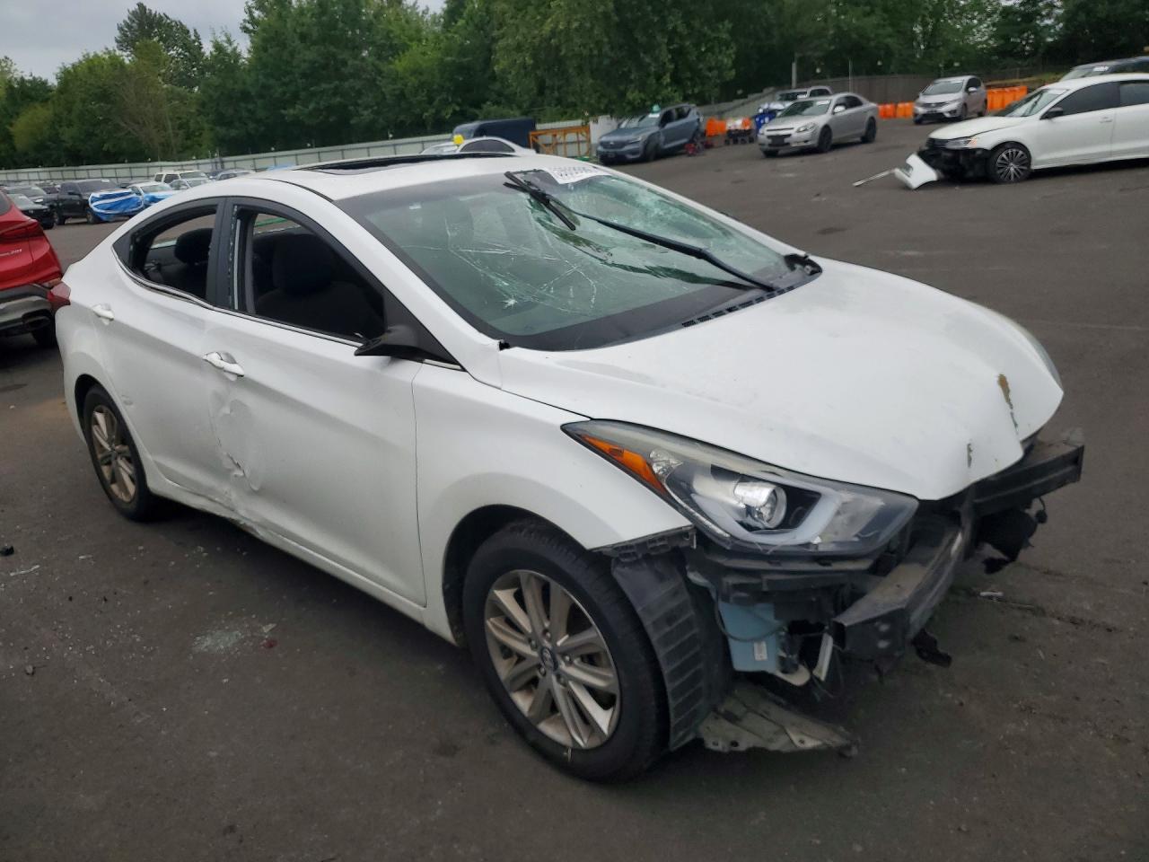2015 Hyundai Elantra Se White vin: 5NPDH4AE3FH551661