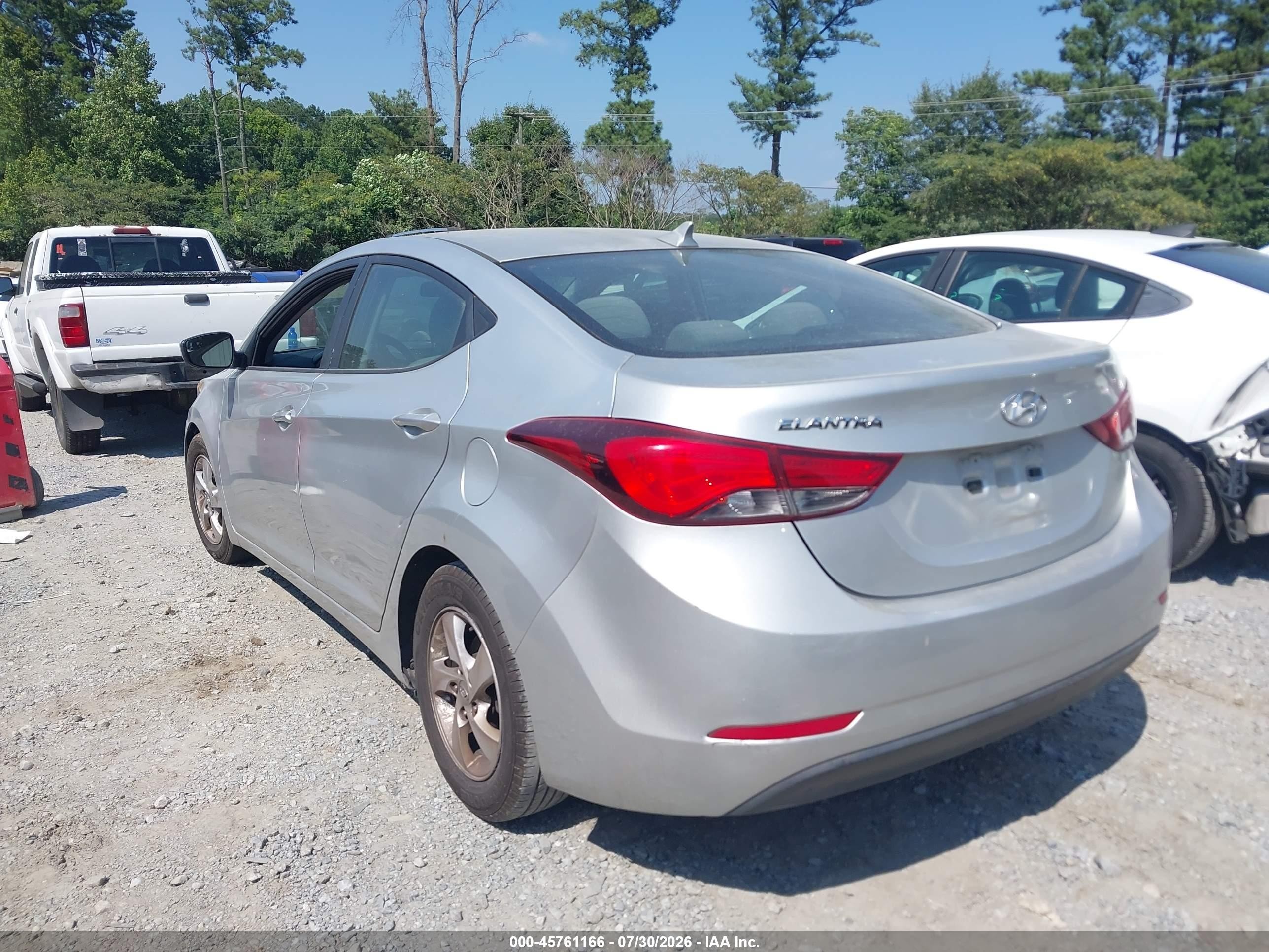2015 Hyundai Elantra Se Silver vin: 5NPDH4AE3FH558688