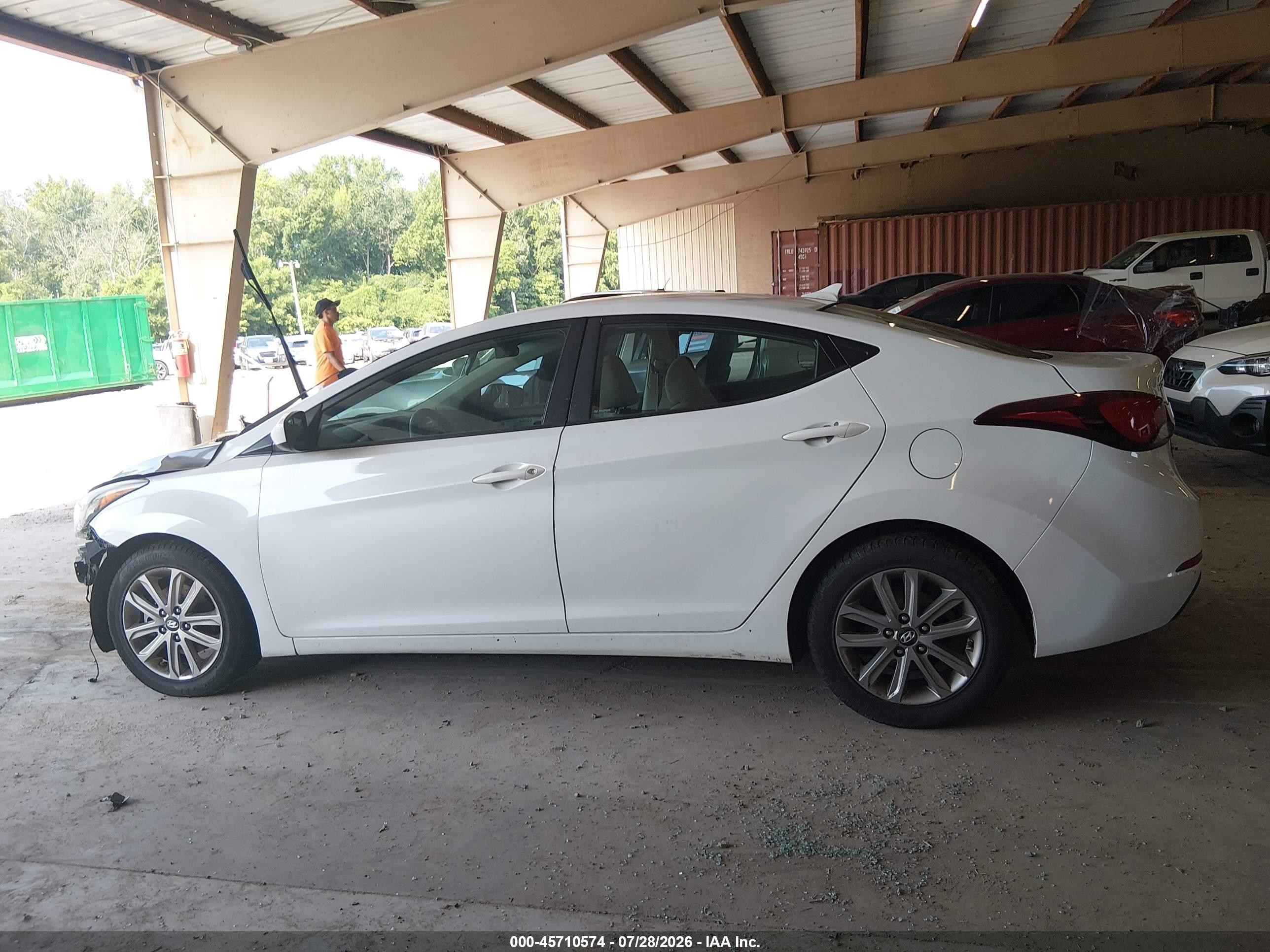 2015 Hyundai Elantra Se Белый vin: 5NPDH4AE3FH560201