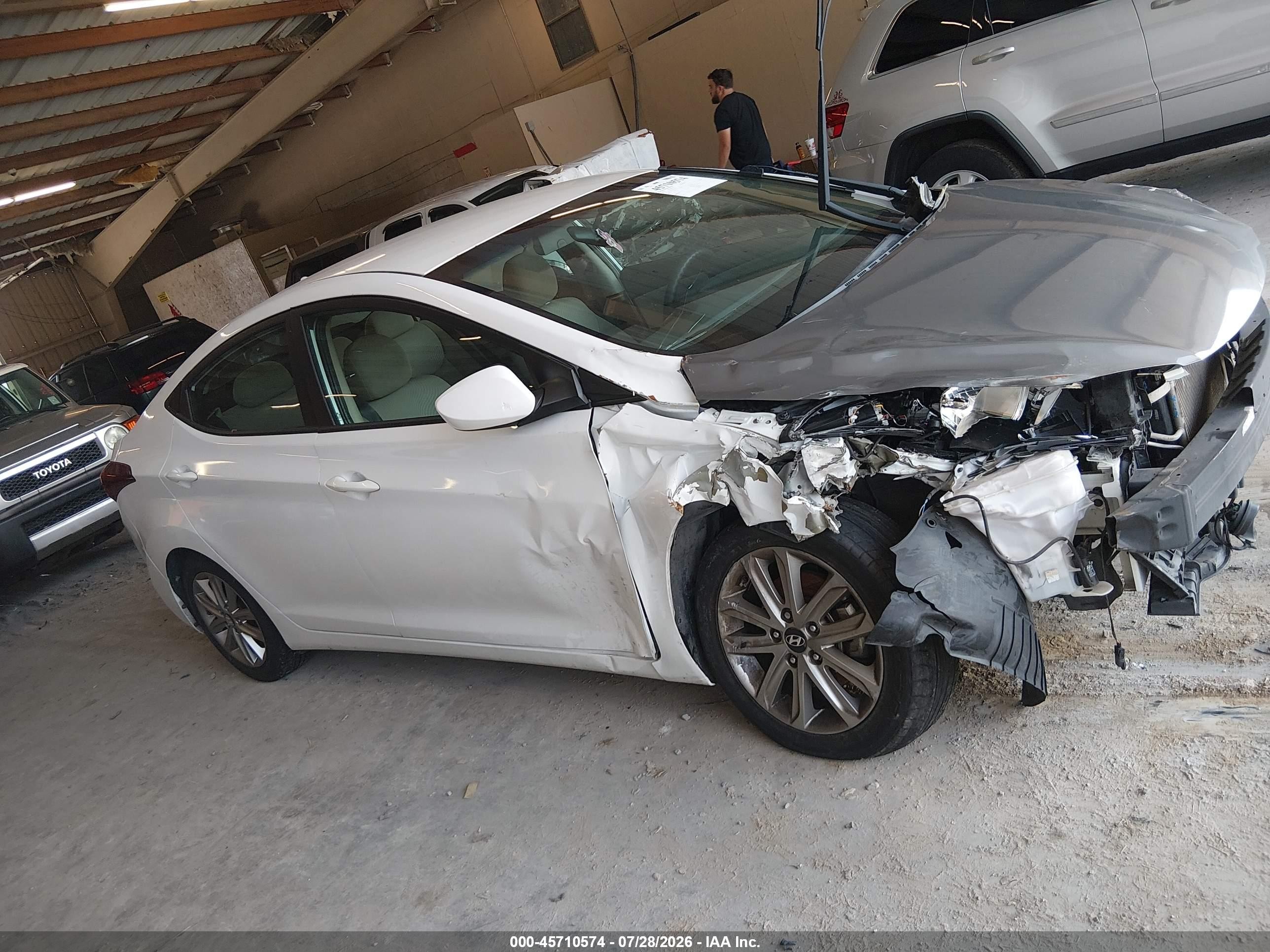 2015 Hyundai Elantra Se Белый vin: 5NPDH4AE3FH560201