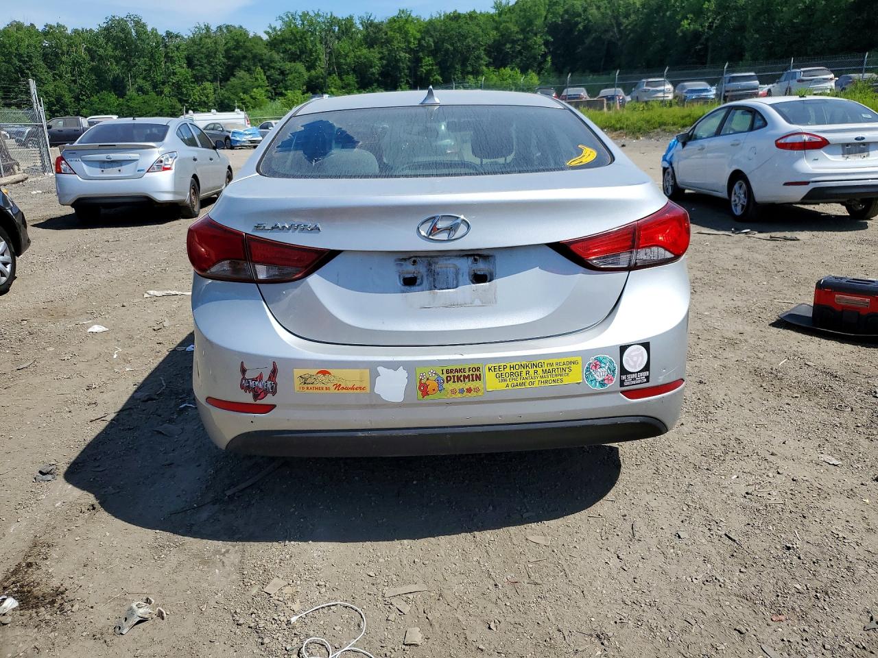 2015 Hyundai Elantra Se Silver vin: 5NPDH4AE3FH565270