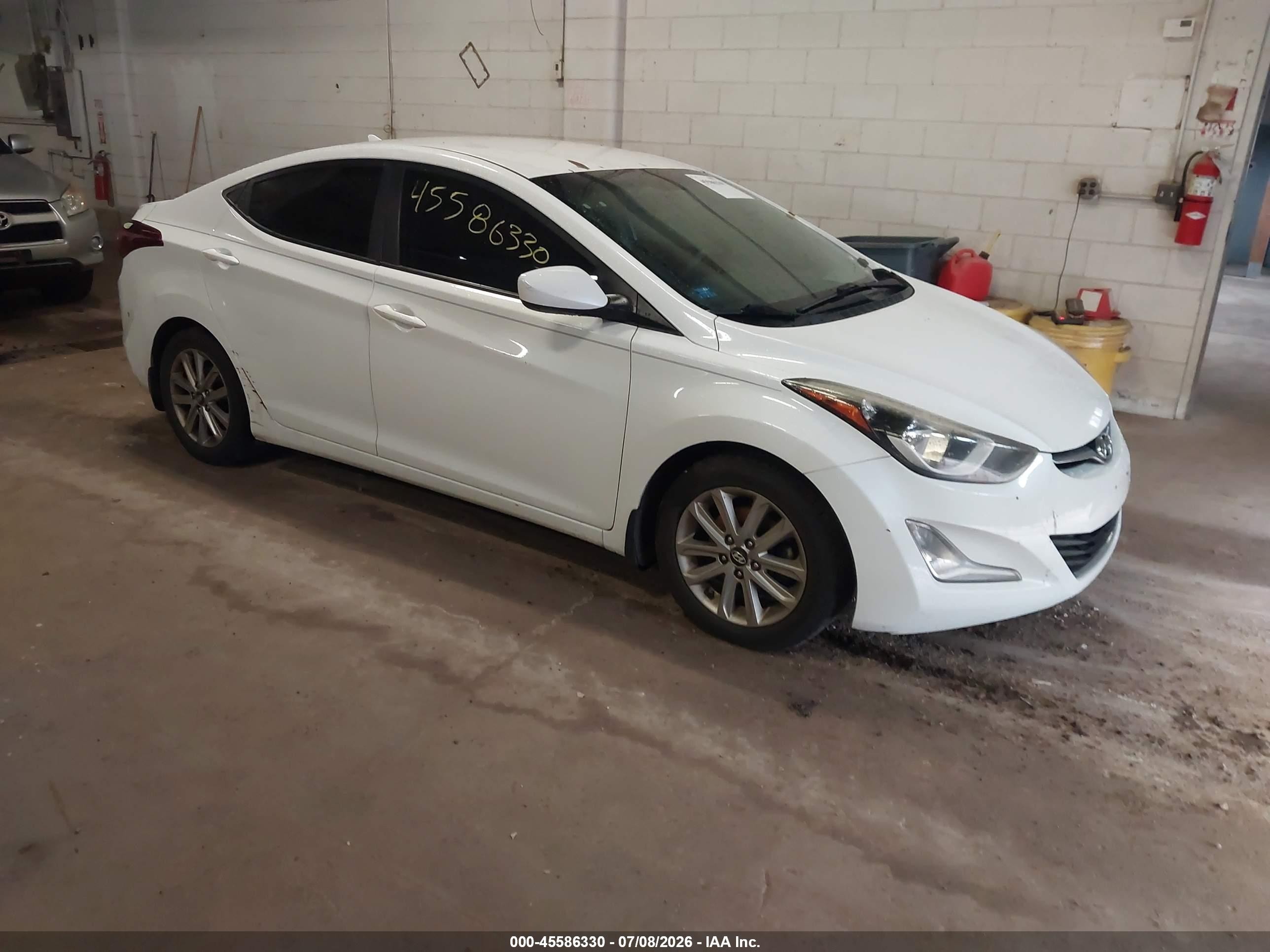 2015 Hyundai Elantra Se White vin: 5NPDH4AE3FH571716