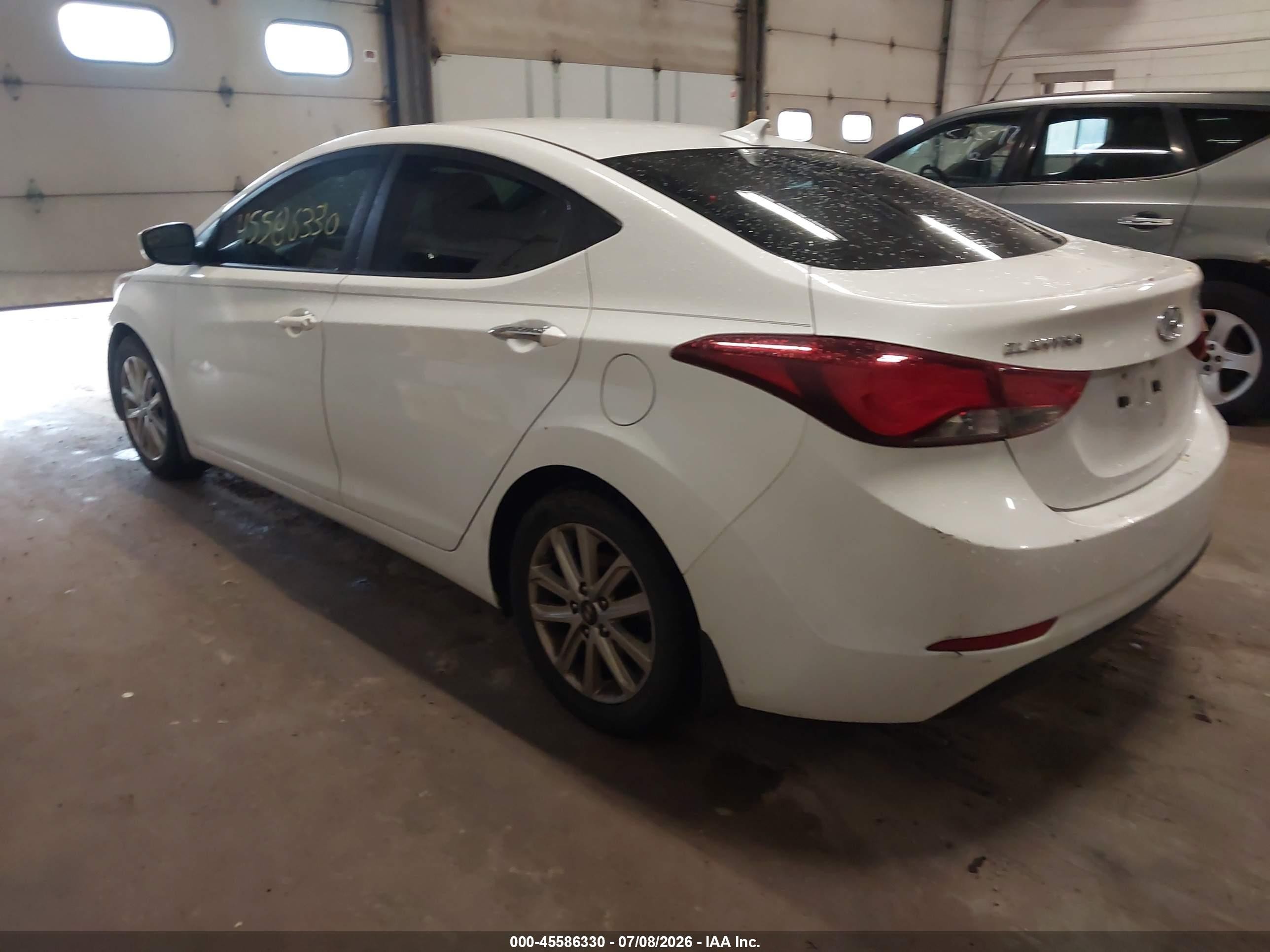 2015 Hyundai Elantra Se White vin: 5NPDH4AE3FH571716