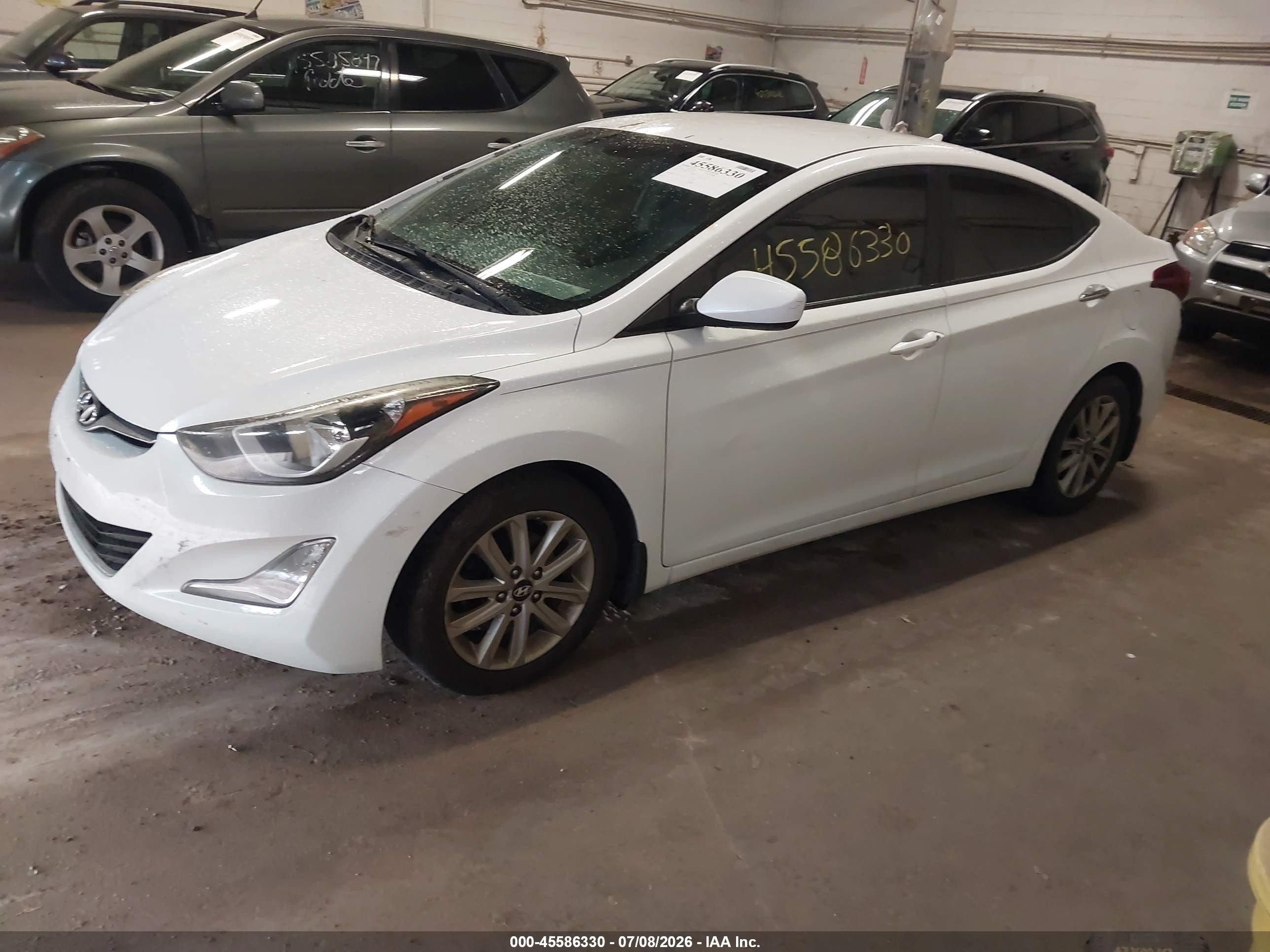 2015 Hyundai Elantra Se White vin: 5NPDH4AE3FH571716