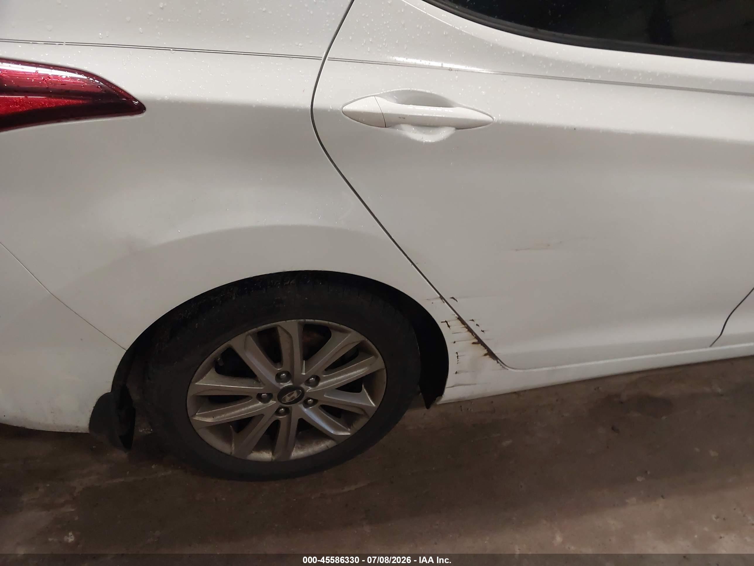 2015 Hyundai Elantra Se White vin: 5NPDH4AE3FH571716
